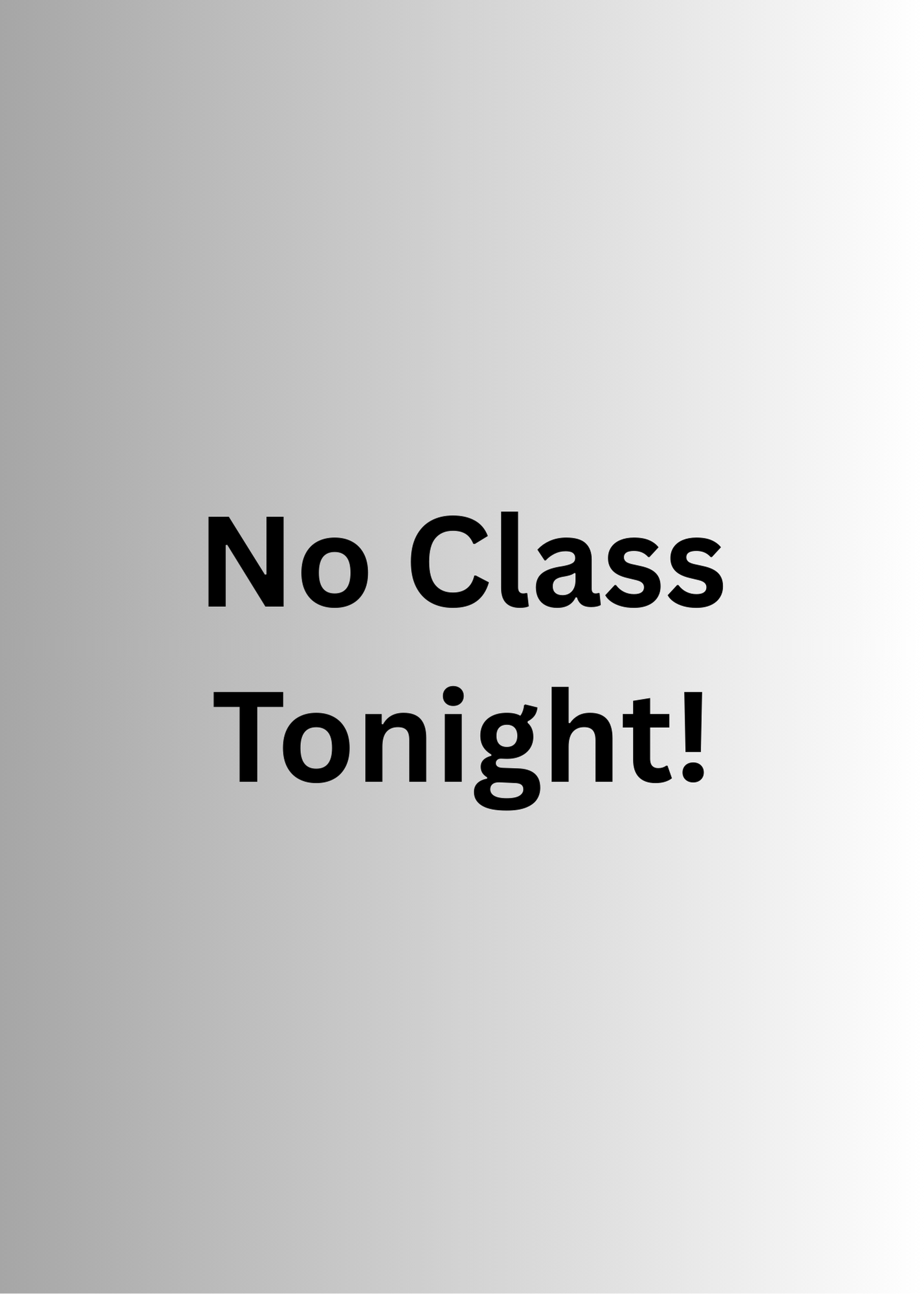 No Monday Night Healing Class Tonight!