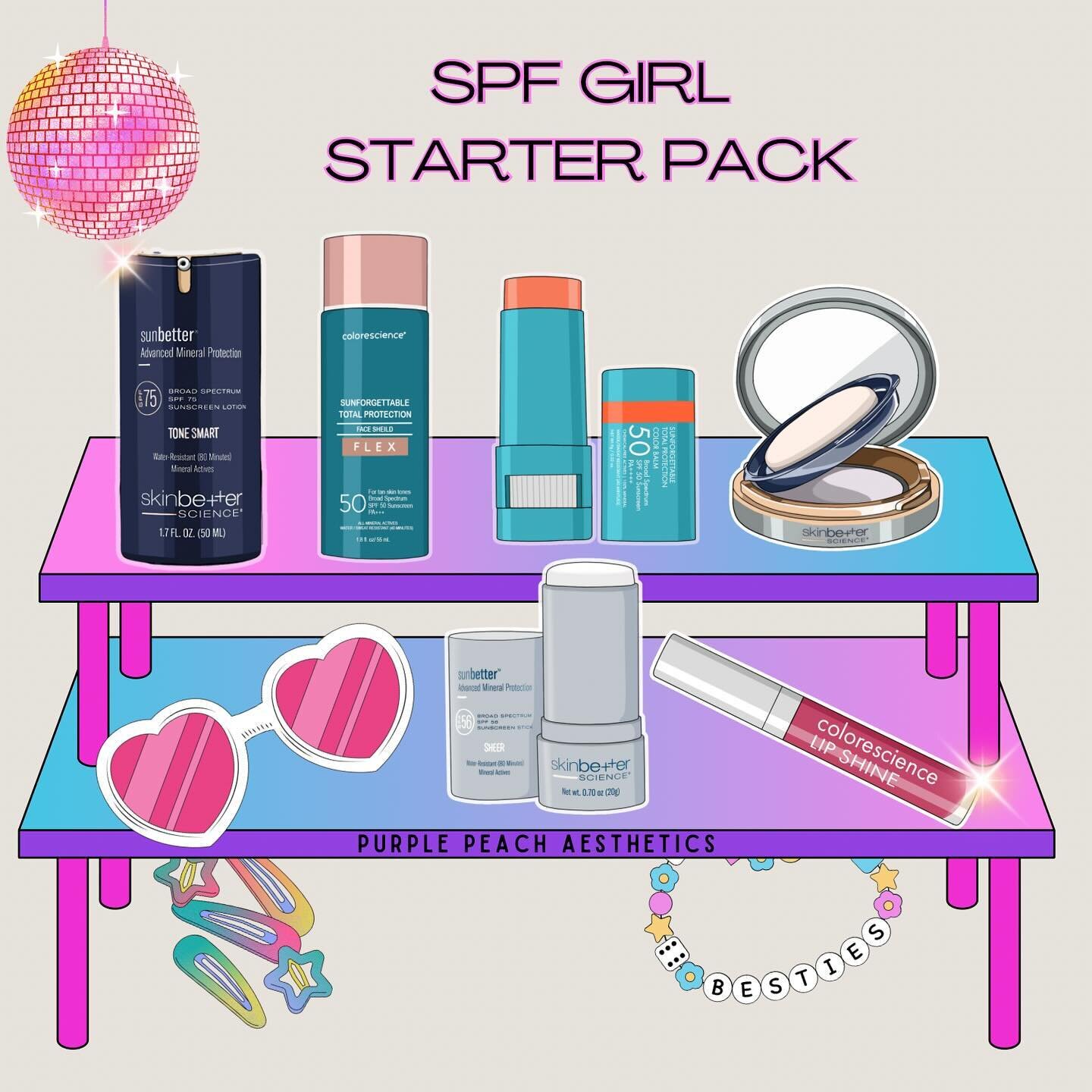 💗SPF GIRL STARTER PACK💗

These are my all time favorite sunscreen goodies and our most purchased items too(:

There&rsquo;s no excuse not to wear sunscreen we have options for every skin tone and skin type 🫶

#colorescience #skinbetter #spf #sunsc