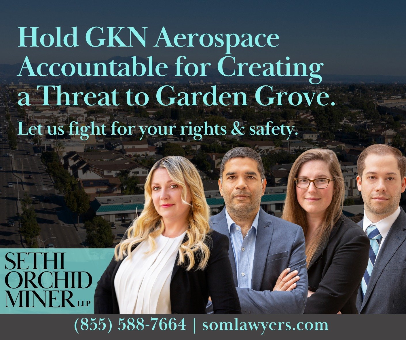We are deeply troubled hear about the ongoing chemical leak in Garden Grove and the evacuations needed to protect the community.

Our firm represents communities who have been evacuated and exposed to toxic chemicals, not only through litigation, but