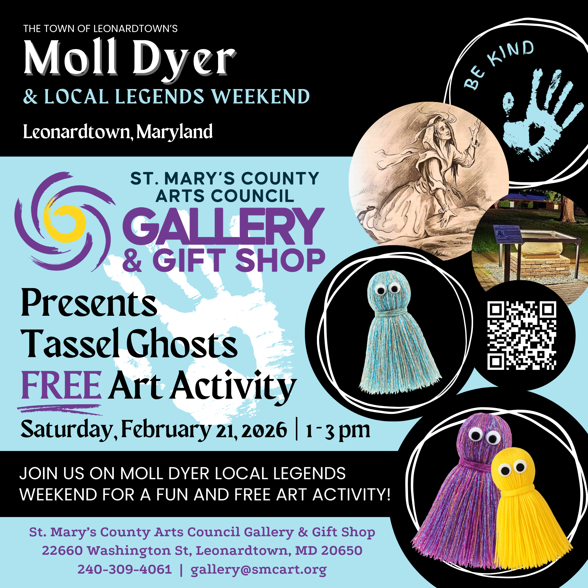 Tassel Ghosts - a FREE Art Activity