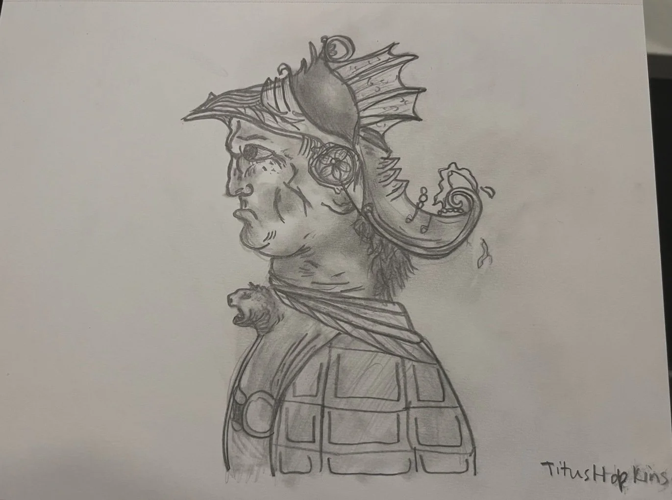 Titus Hopkins - "The Brave Knight" - graphite/pencil