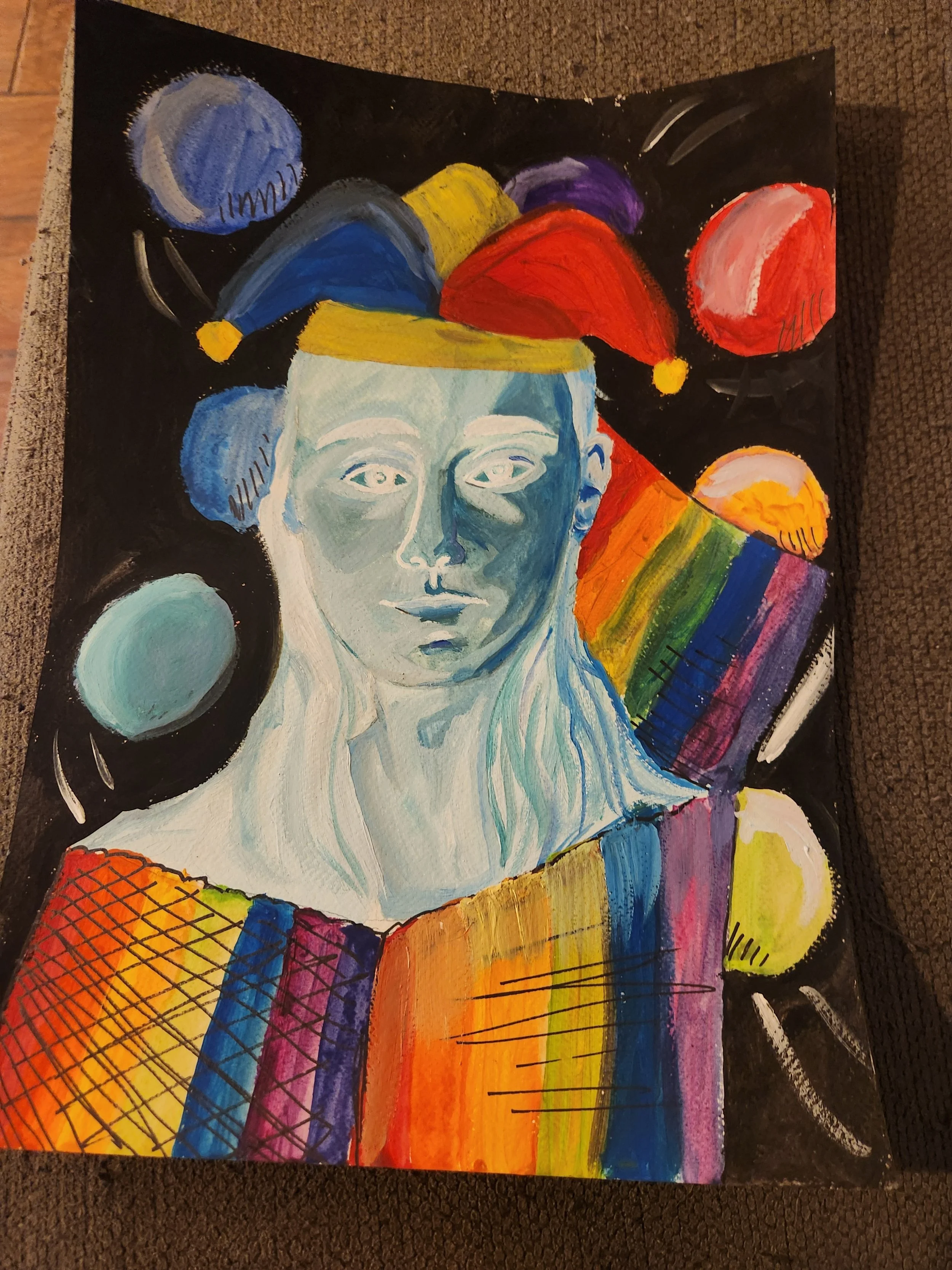 Madison Cartier - "Out of the Box" - gouache, acrylic, ink pen