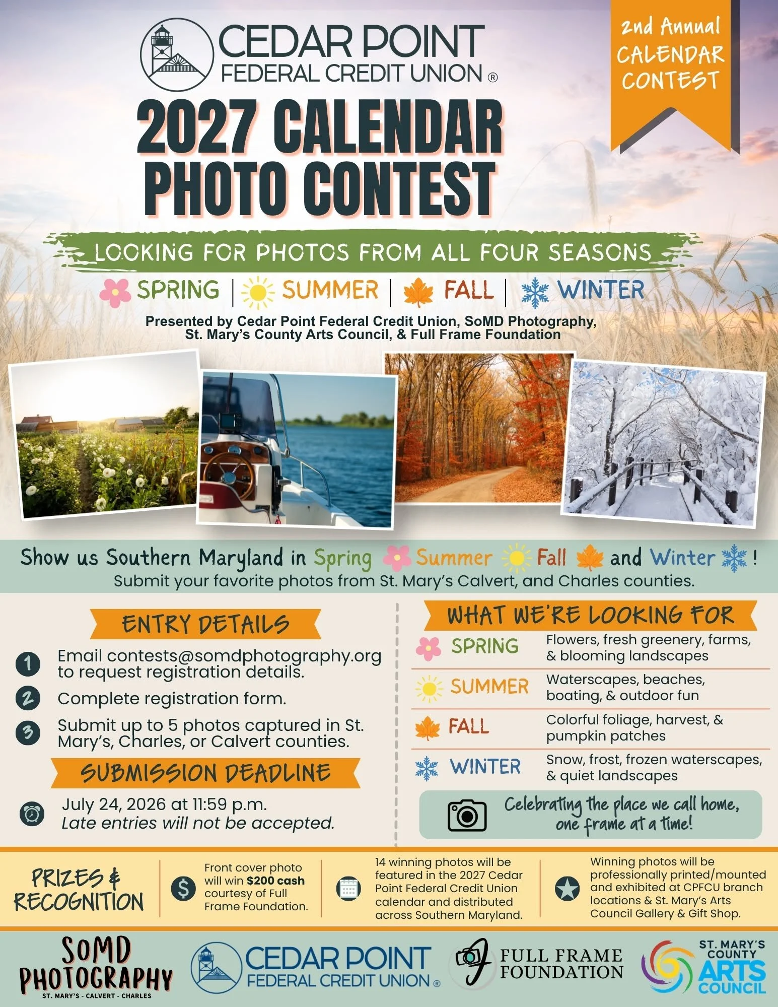 2027 Calendar Photo Contest - Last Day to Submit!