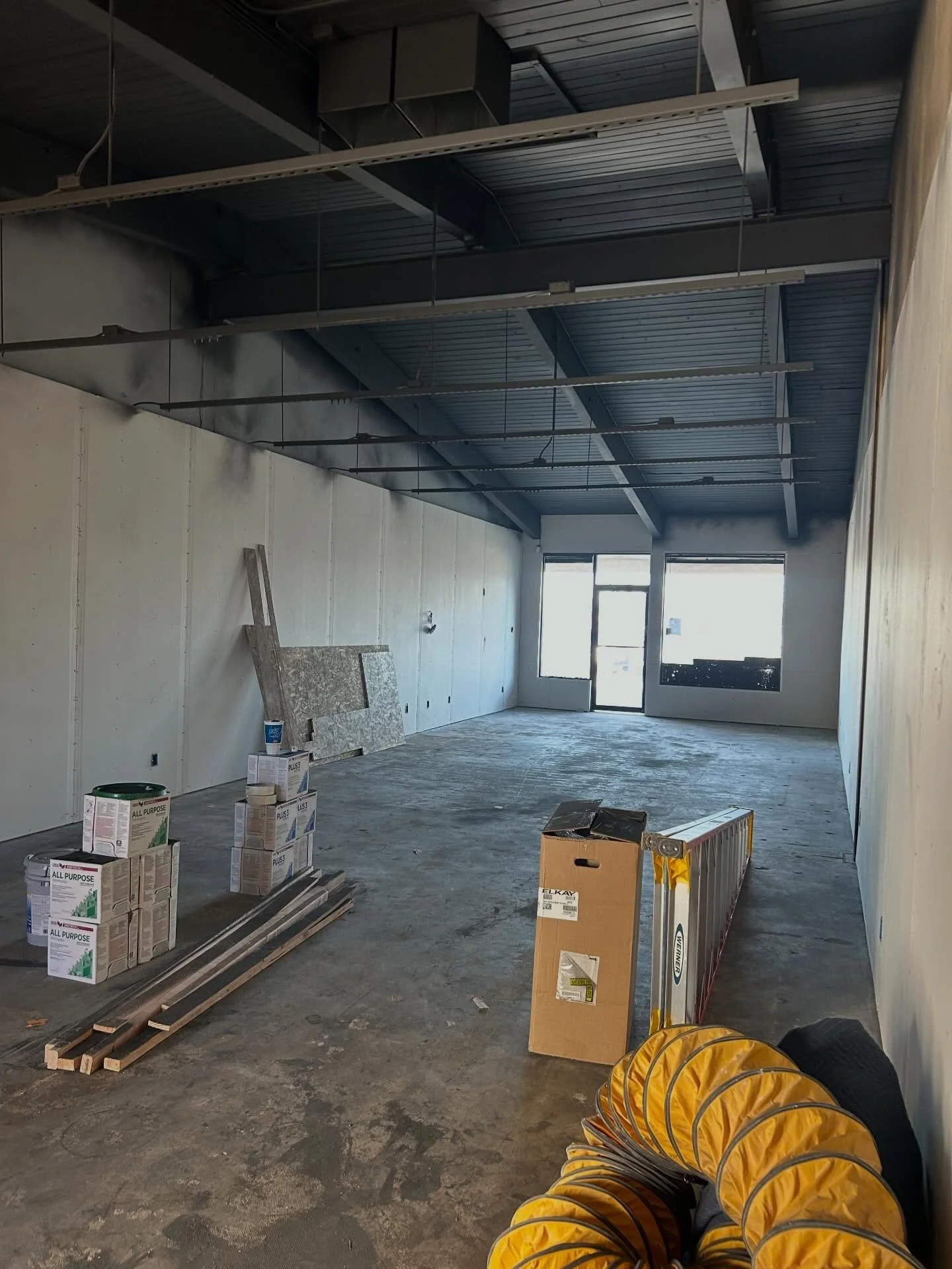 Progress pic! We are excited to be working on the new @tempofitnessstudio location in applewood. It is really getting our creative juices flowing! More pics coming soon.