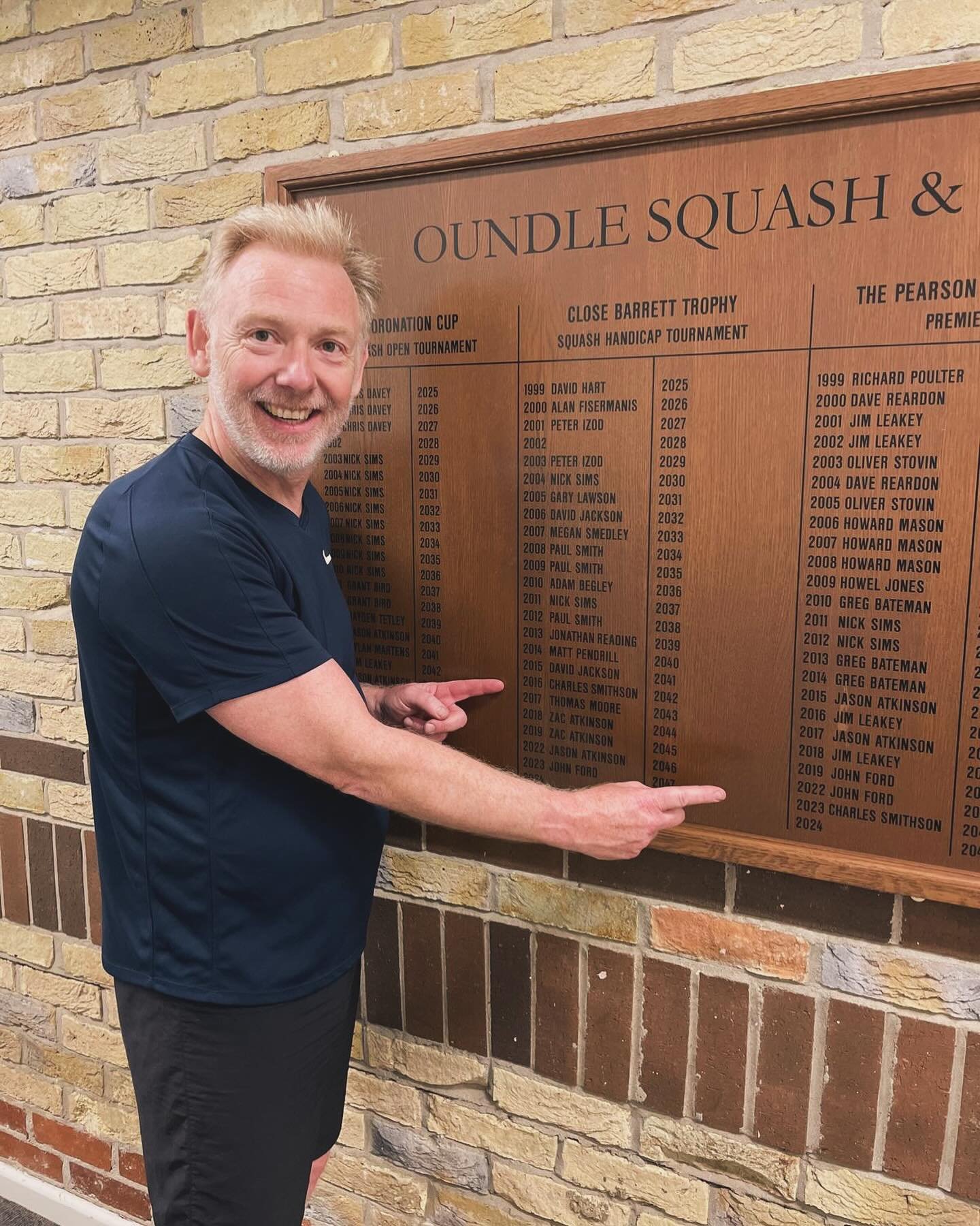 Our new and updated honours board is here! 🏆

Here is our Chairman, Charles Smithson, pointing to some of his wins 🥇

It&rsquo;s all to play for this year with our leagues in full swing and our Racketball tournaments starting very soon 👊

#squash 