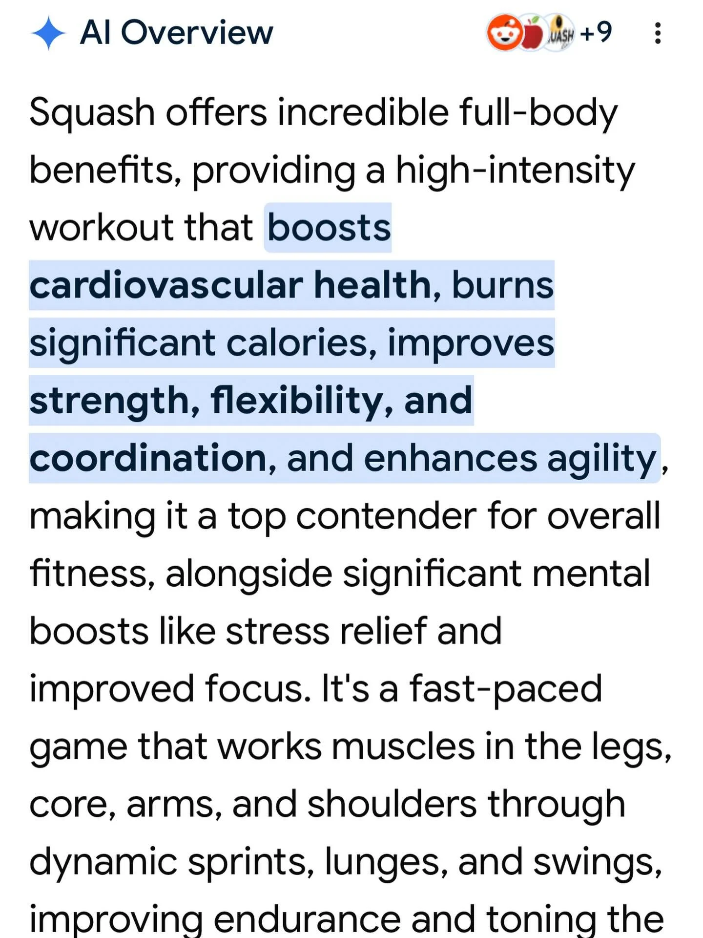 AI says squash is one of the best sports for overall fitness.  So, after all your festive excess join Oundle squash Club and feel better all year.