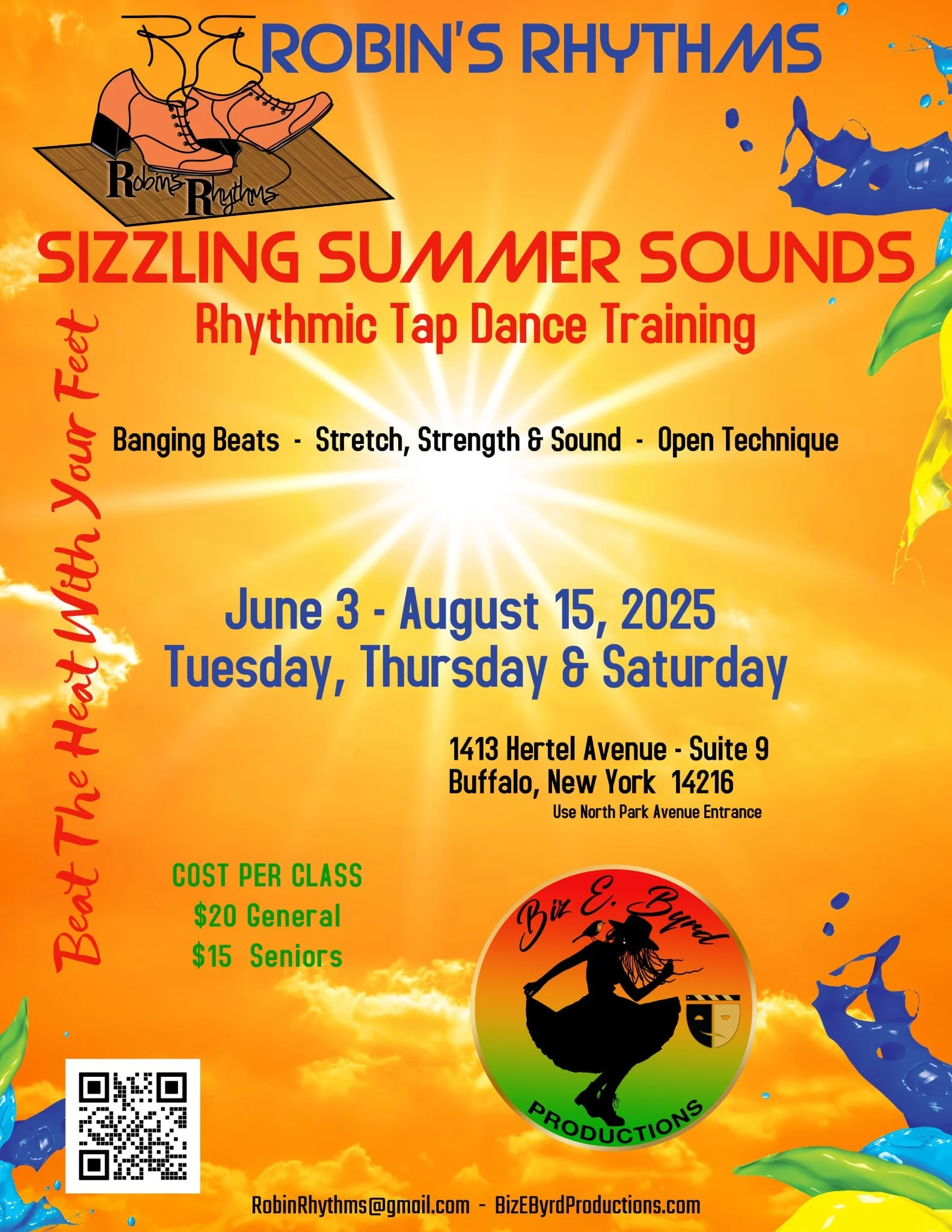 Health and Wellness: Sissling Summer Sounds Tap Dance training. Robin's Rhythms see page for details!