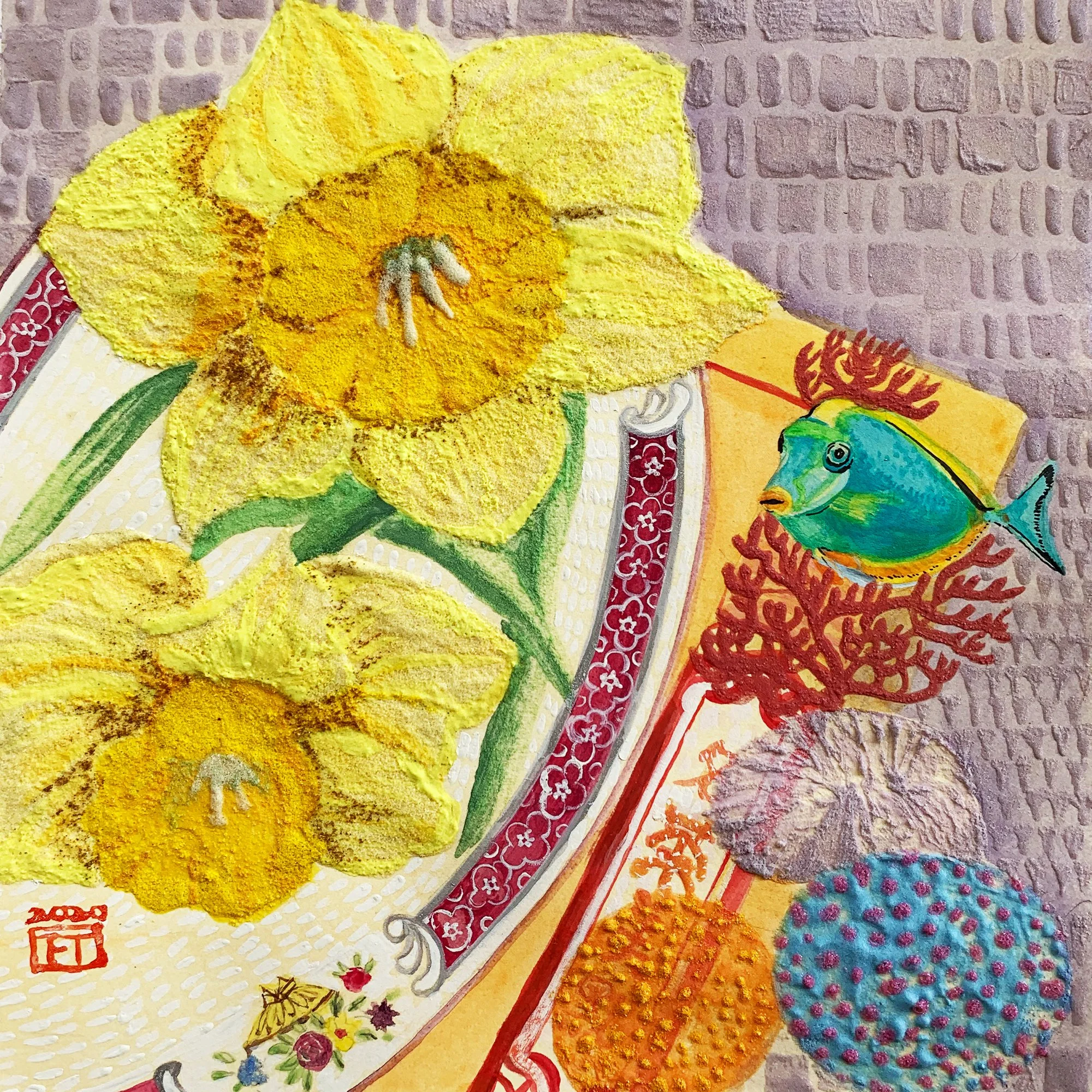 Yellow Spring Flowers Dish.jpg