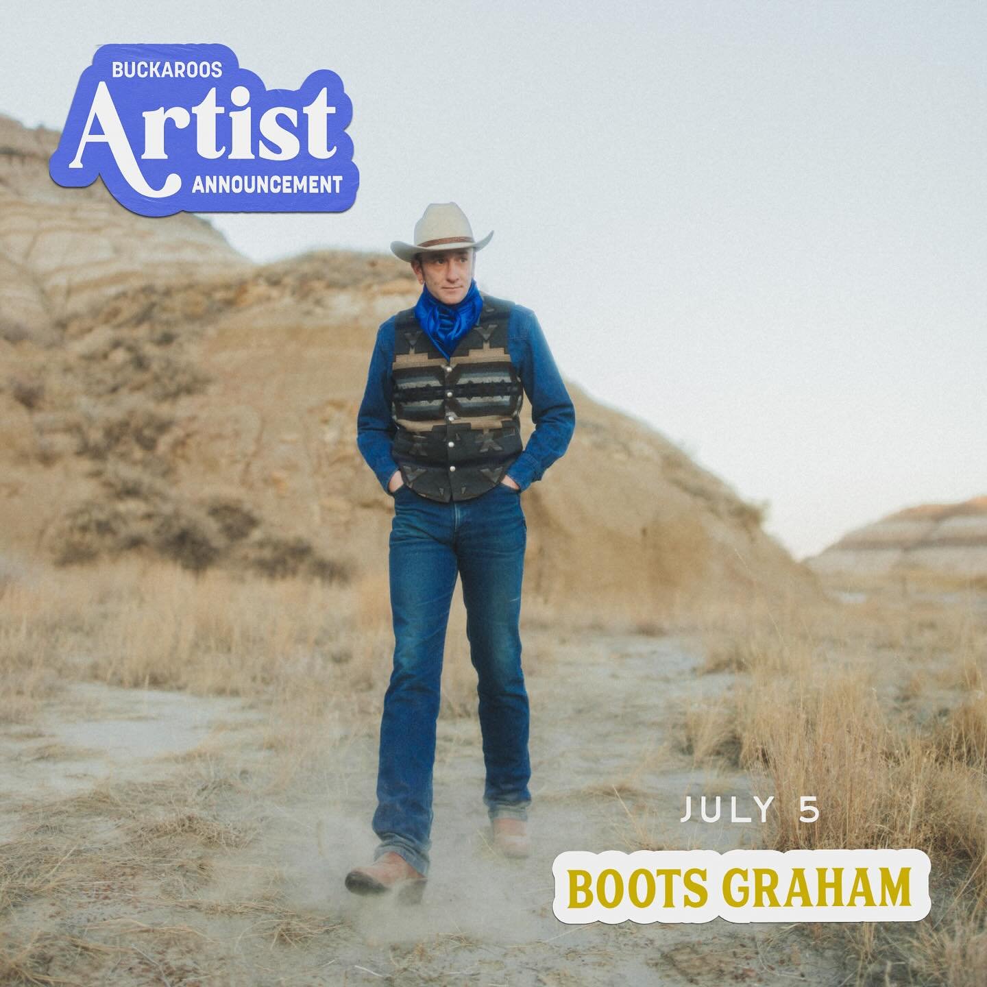 FRIDAY JULY 5 🐎

Joining the line up for our official Kick-Off in collaboration with Good Gals Vintage &amp; The Littlest Honky Tonk is artist Boots Graham.

Boots has an original sound that connects with the upbeat roots of country music with the c