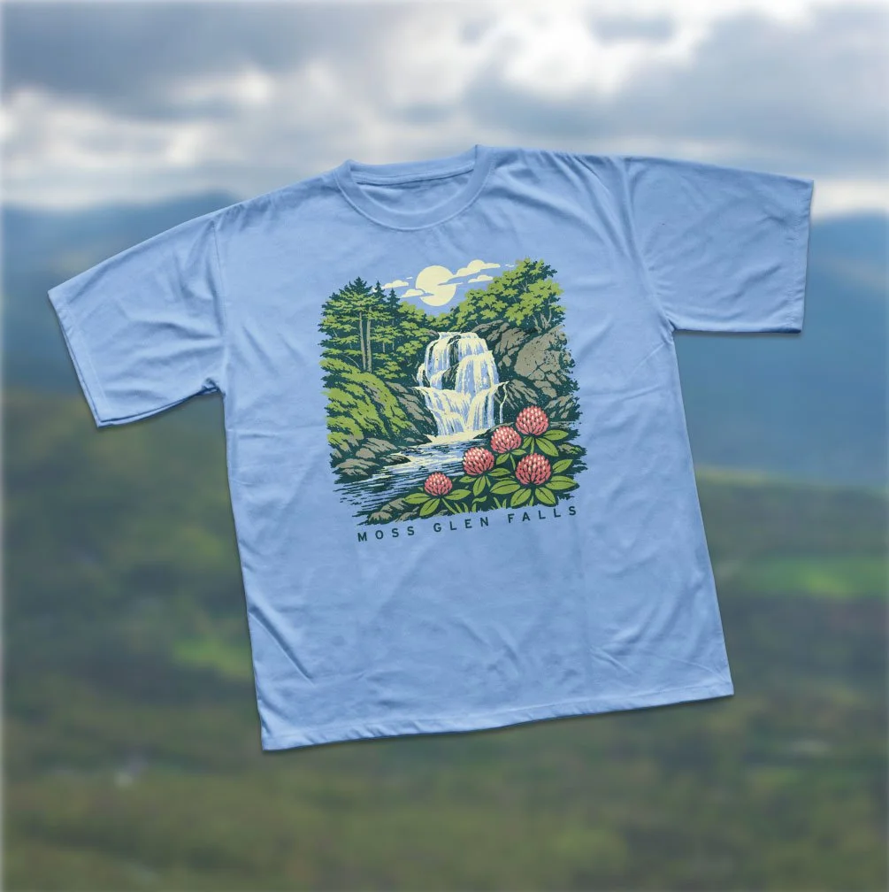 Spring is finally waking up in Vermont 🌿💧

The snow is thawing, the air is warming, and it&rsquo;s time to get back outside! Our May Shirt of the Month celebrates one of Vermont&rsquo;s most beautiful spring sights &mdash; Moss Glen Falls in Stowe.