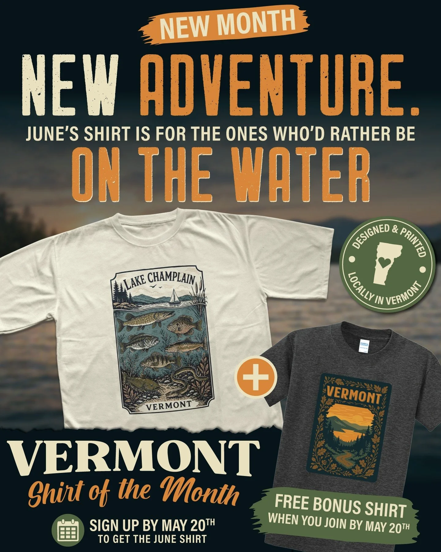 The June Shirt of the Month is here and this month, new subscribers get a FREE bonus shirt! 🎁

Sign up by May 20th to get yours!

https://www.print802.com/vtsotm