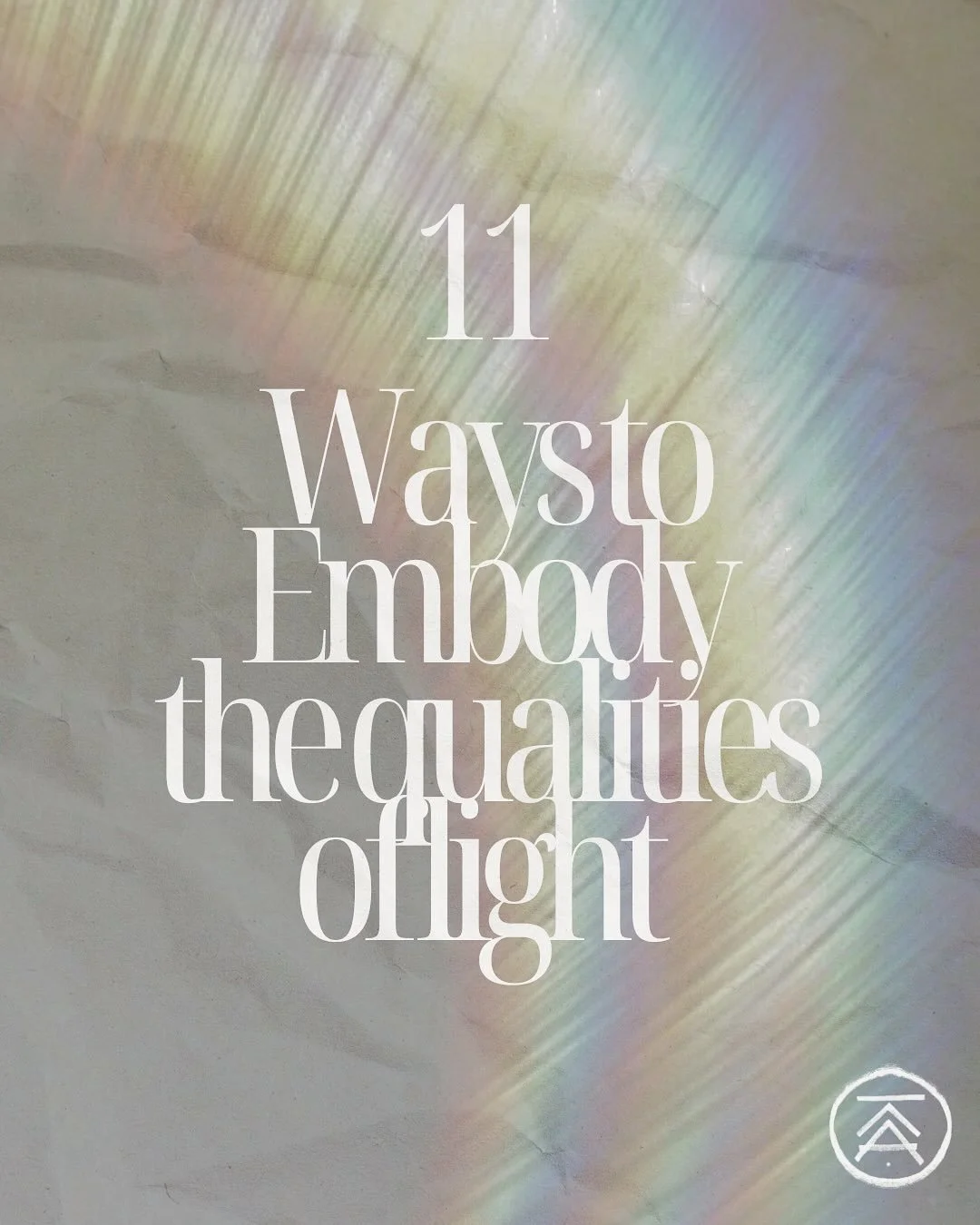 ✨You are light, and we are here to remind you of this over and over again ✨

Light bends, reflects, warms, heals. It never resists, it simply radiates. And so can we. When we mimic its qualities. ☀️ 

Each day we are invited to embody light &mdash; t