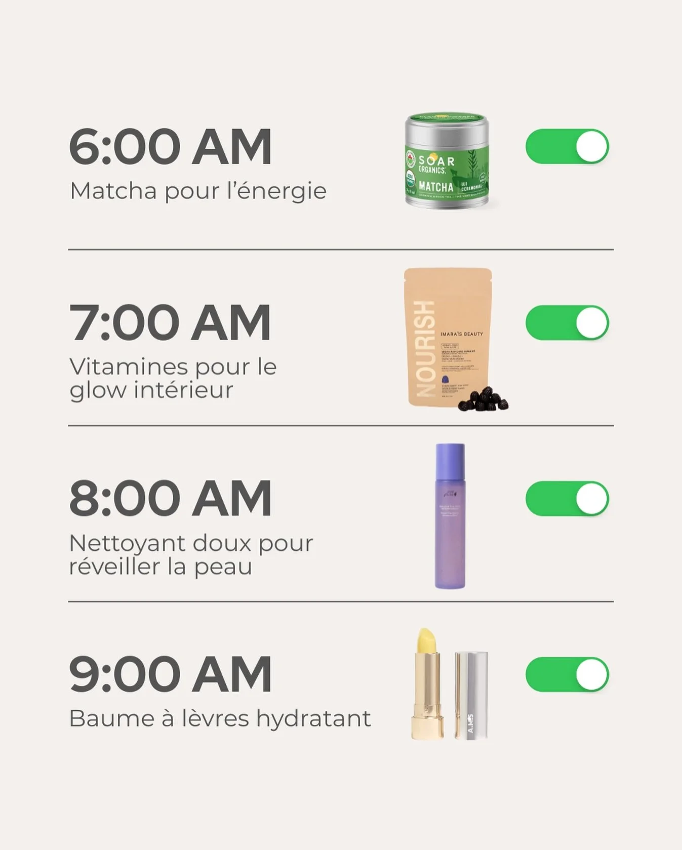 Ma routine du matin ☀️