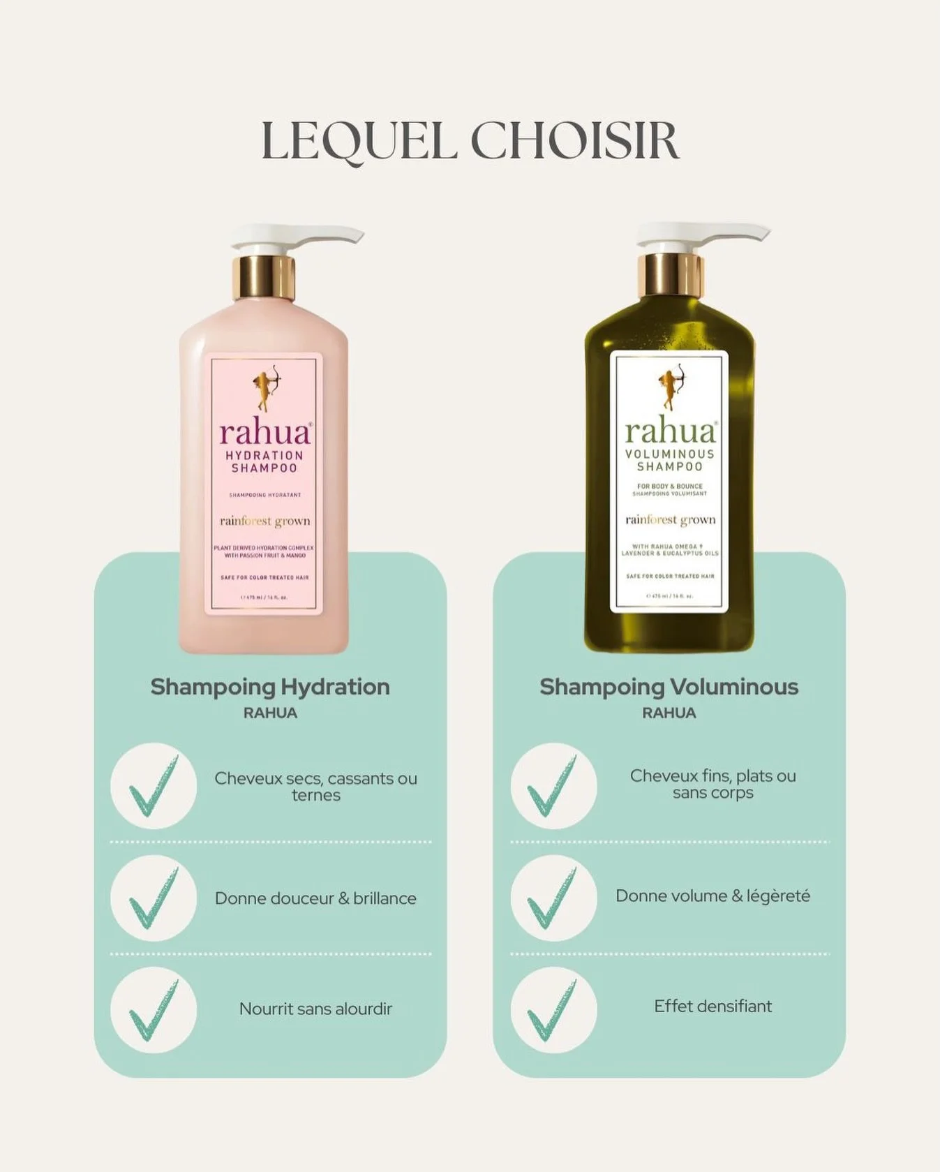 Hydratation ou volume&hellip; lequel choisir? 🤍
Tout d&eacute;pend de tes cheveux et de ce qu&rsquo;ils ont besoin en ce moment.

💧 Hydration : pour les cheveux secs, cassants ou ternes
✨ Voluminous : pour les cheveux fins, plats ou sans corps

Deu