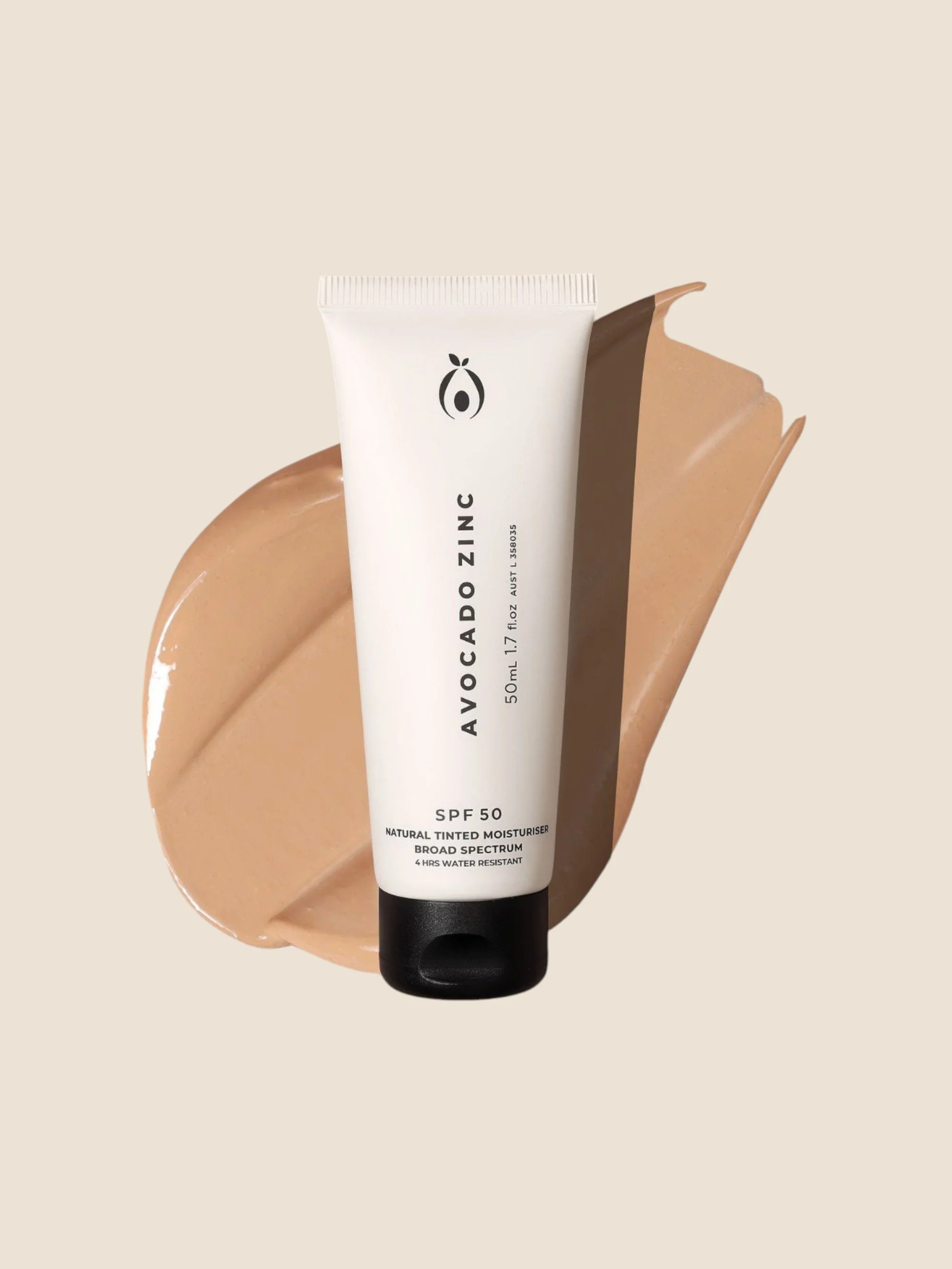 Crème Solaire Teintée SPF 50 - AVOCADO ZINC