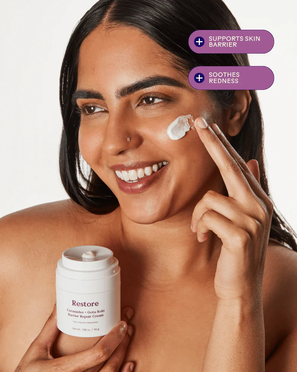 Crème Visage Céramides & Gotu Kola | Purify - Three Ships