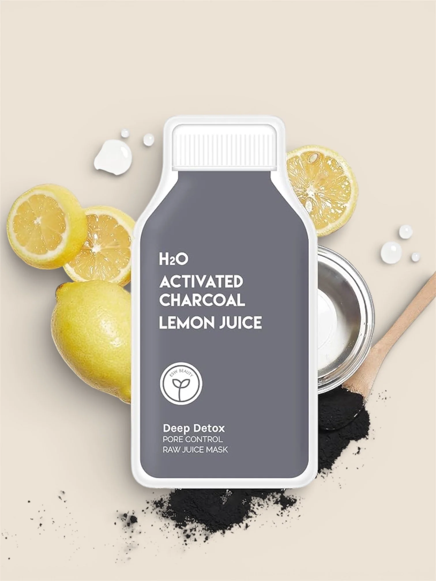 Masque Jus Cru Citron + Charbon | Contrôles Pores - ESW BEAUTY