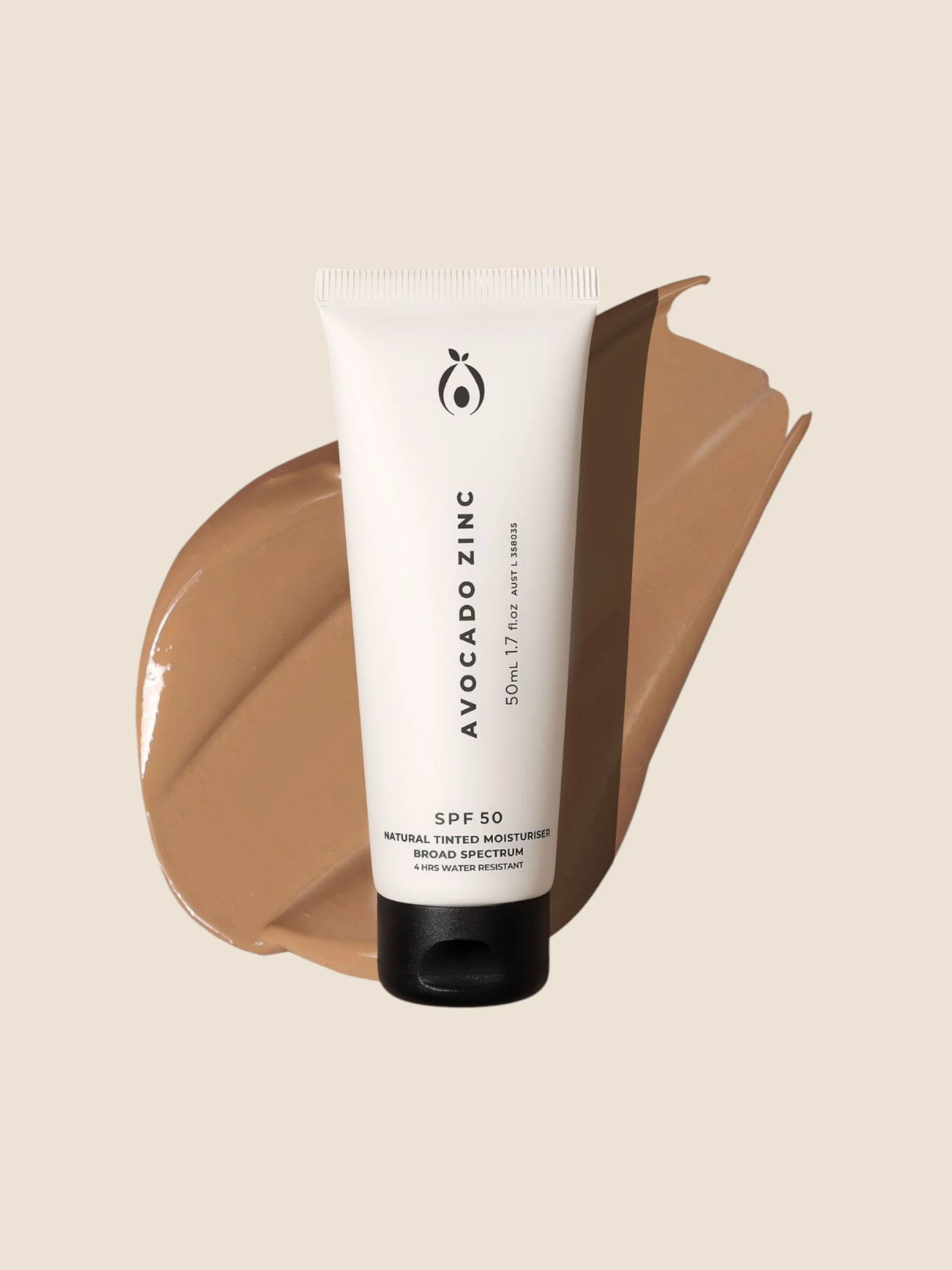 Crème Solaire Teintée SPF 50 - AVOCADO ZINC