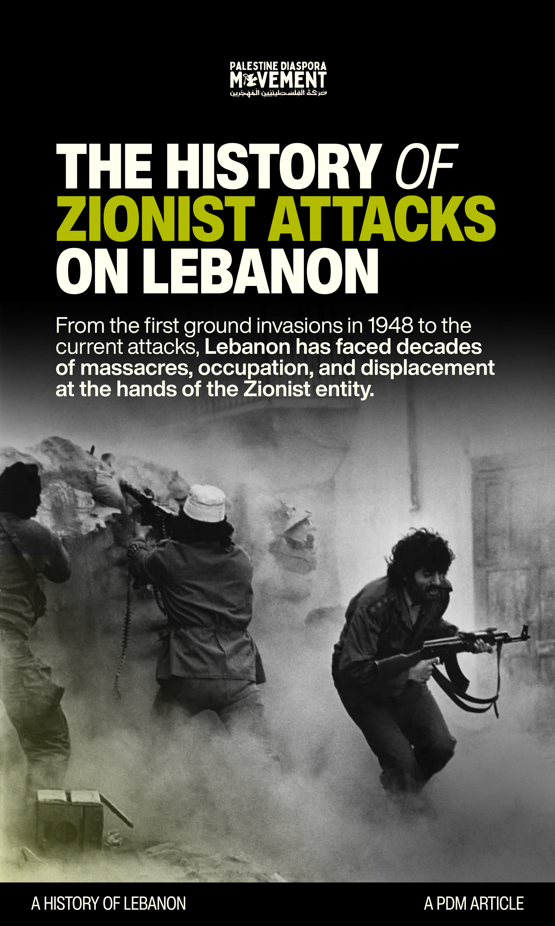 The History of Zionist Attacks on Lebanon