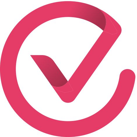 Pink pie chart with a section removed.
