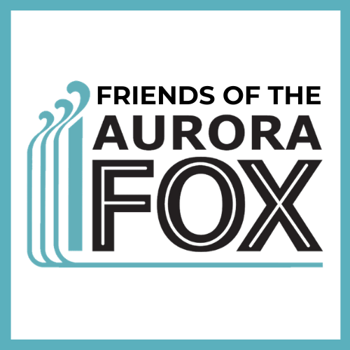 Black Aurora Fox logo  with "Friends of The Fox" ubove.