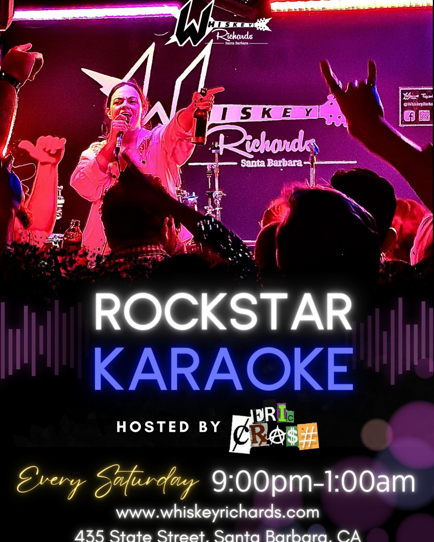Mic check, one, two! It&rsquo;s karaoke night at Whiskey Richards, and the stage is yours. Come showcase your talent and have a blast with us! #RockstarKaraoke #DowntownSB #MagicMoments #SantaBarbara #WhiskeyRichards