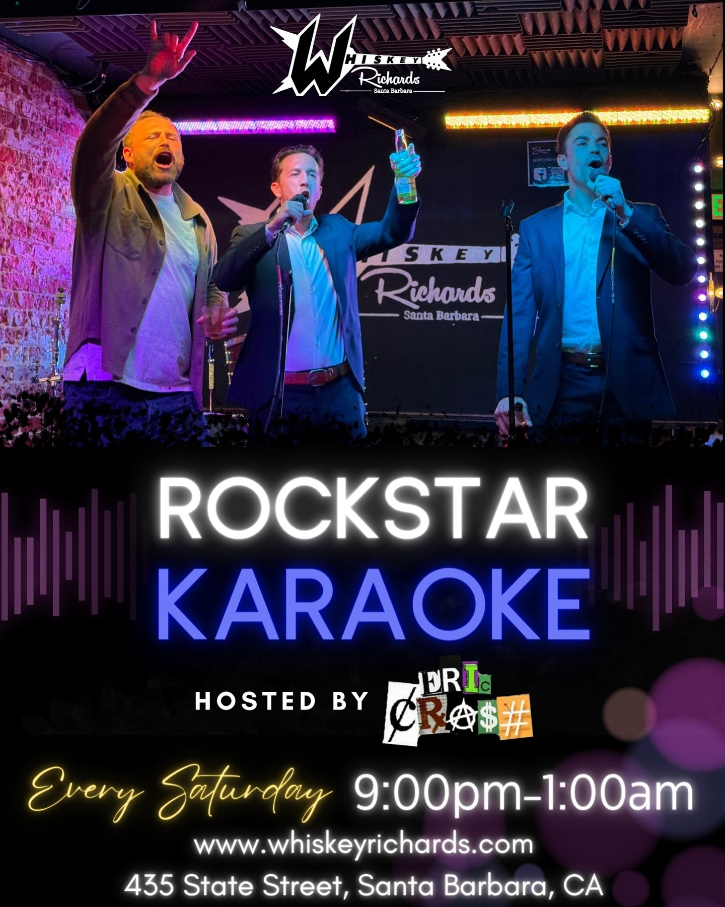 It&rsquo;s time to shine at Whiskey Richards&rsquo; Rockstar Karaoke night! Grab a drink, pick your favorite song, and get ready to steal the spotlight! Let&rsquo;s make it a night to remember! #RockstarKaraoke #DowntownSB #MagicMoments #SantaBarbara