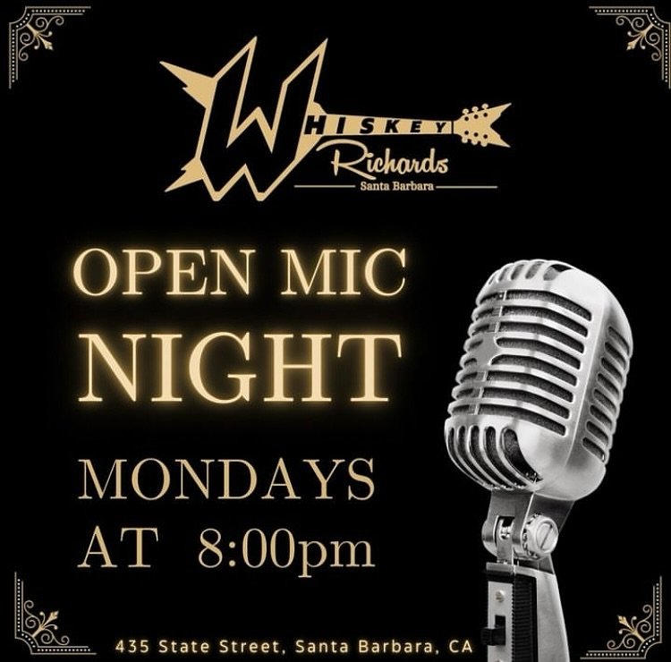 Tonight is Monday&rsquo;s Open Mic Night! Step up to the mic and let your talent shine at Whiskey Richards! #OpenMicNight #LiveMusic #MagicMoments #SantaBarbara #WhiskeyRichards #SBCommunity