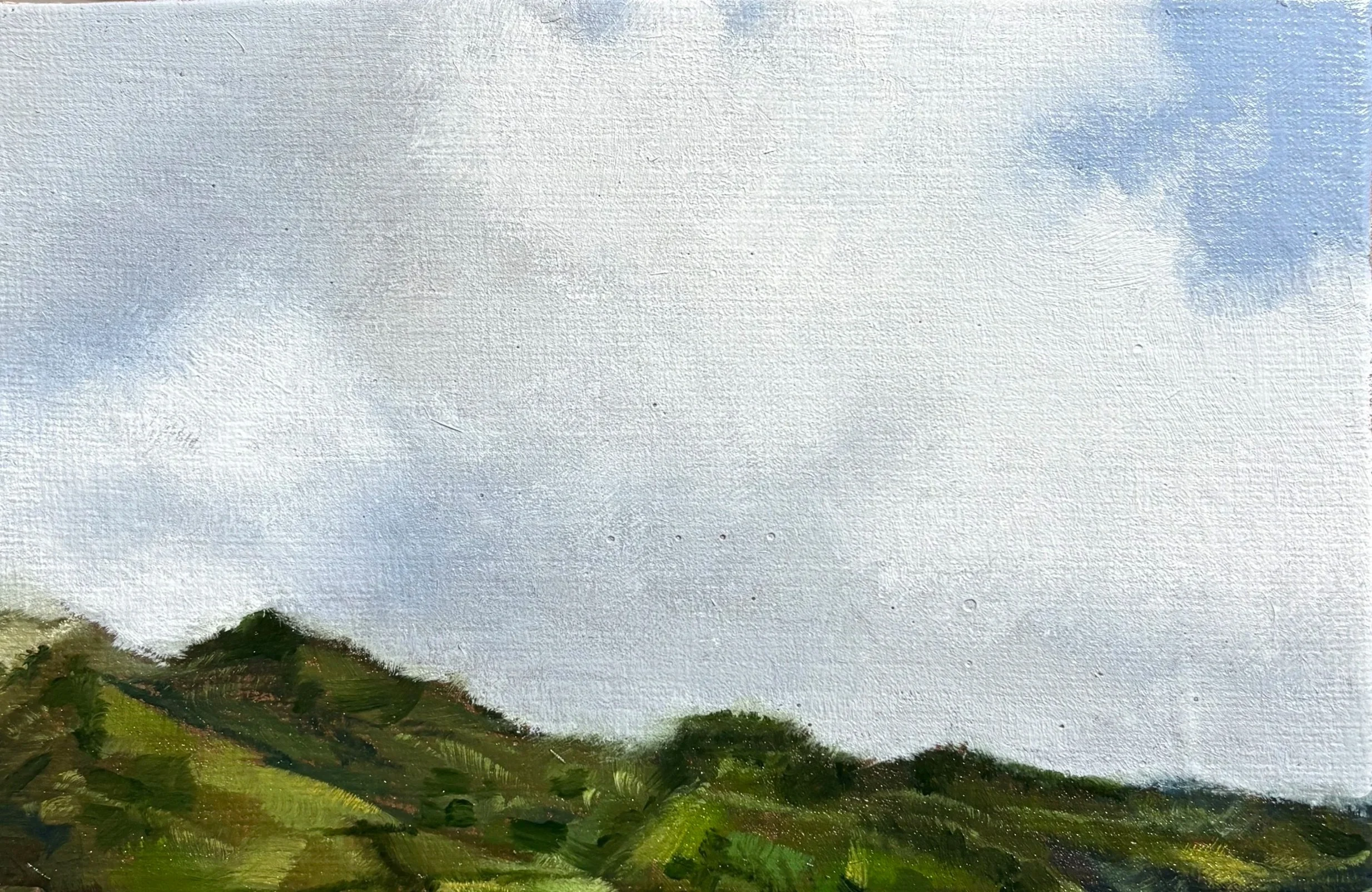 Lo verde de Veracruz (oil on canvas  mounted on board, 4” x 6”), 2025