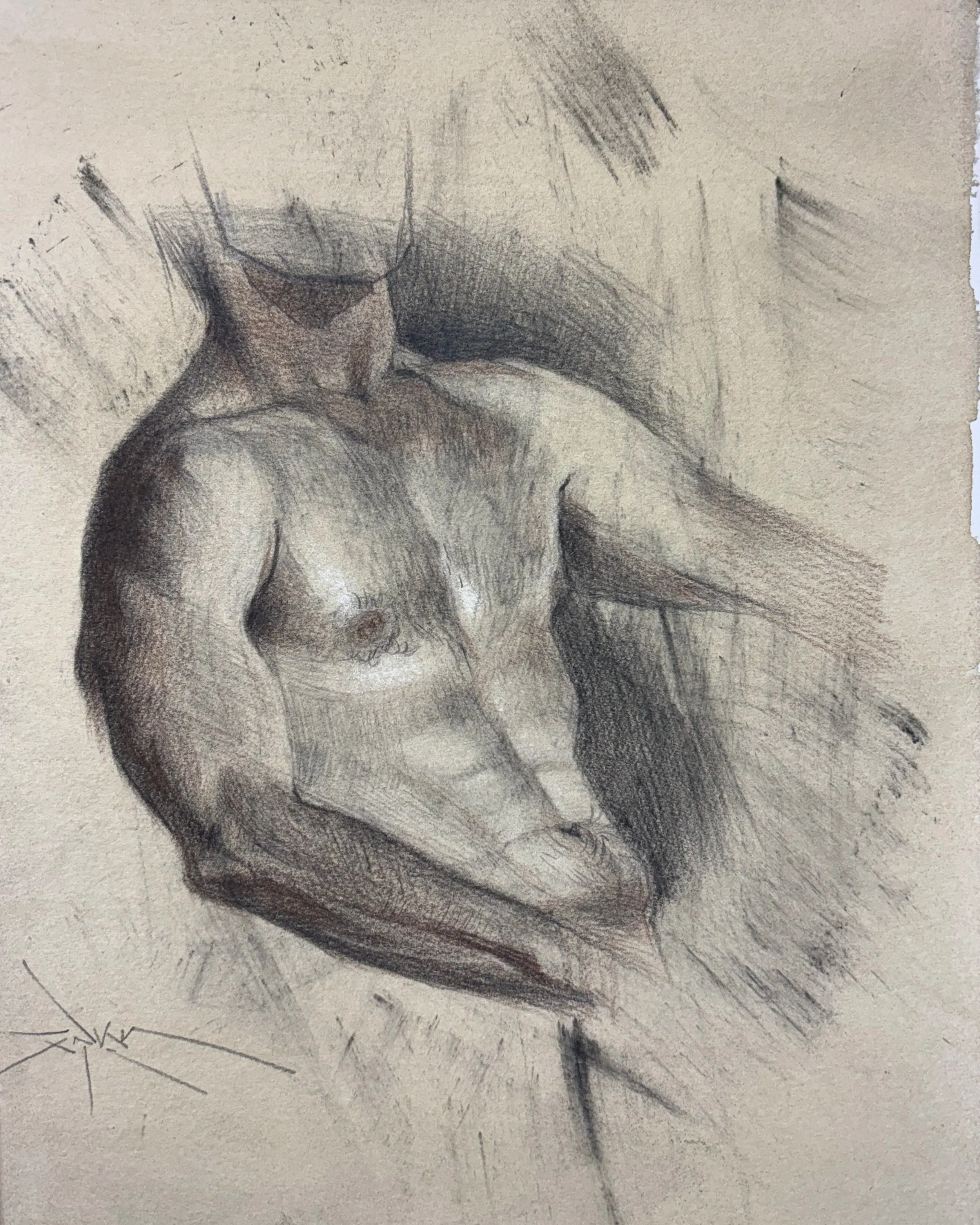 …mixed media on toned paper, 8.5” x 10.5”), 2026