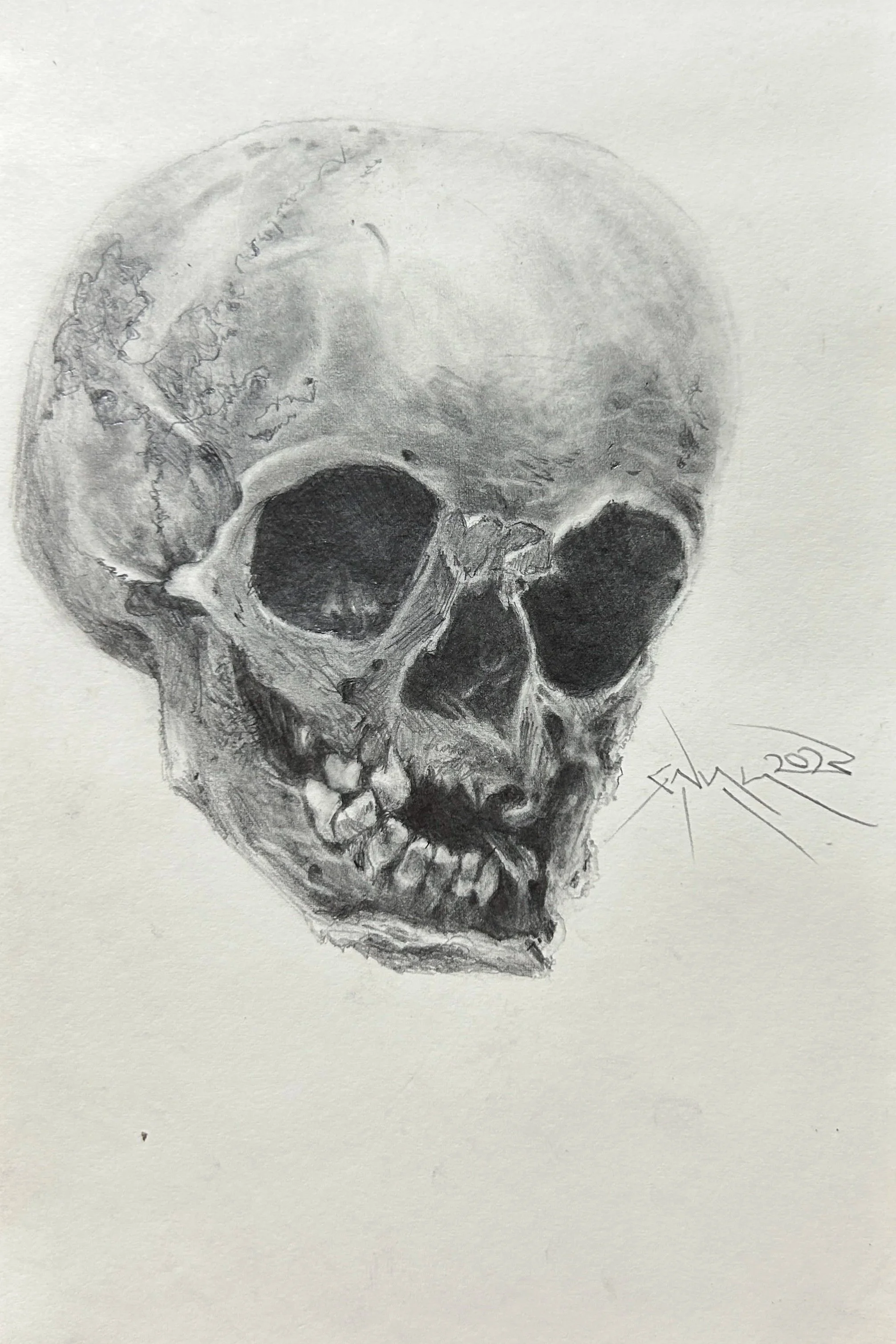 …graphite on paper, 8.25” x 5”), 2023
