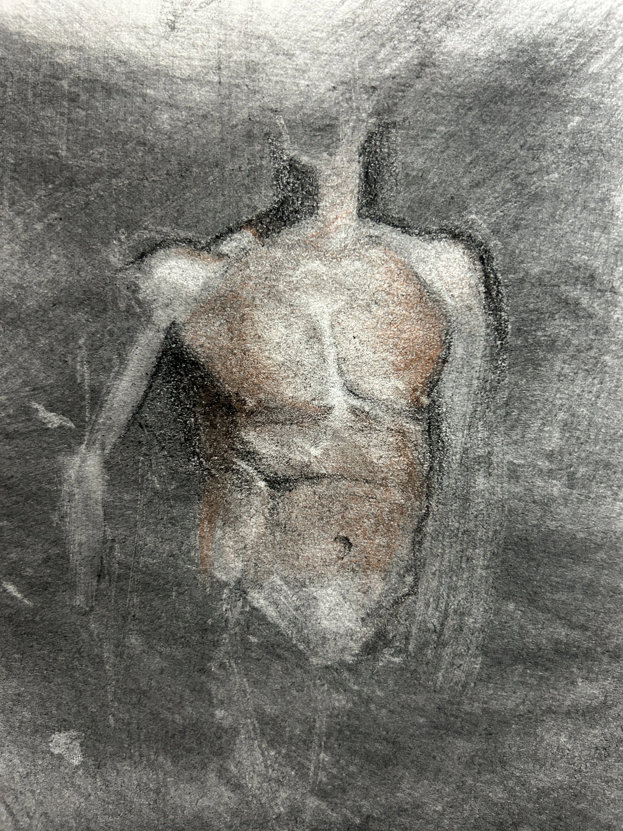 …mixed media on paper, 7.25” x 9.75”), 2025