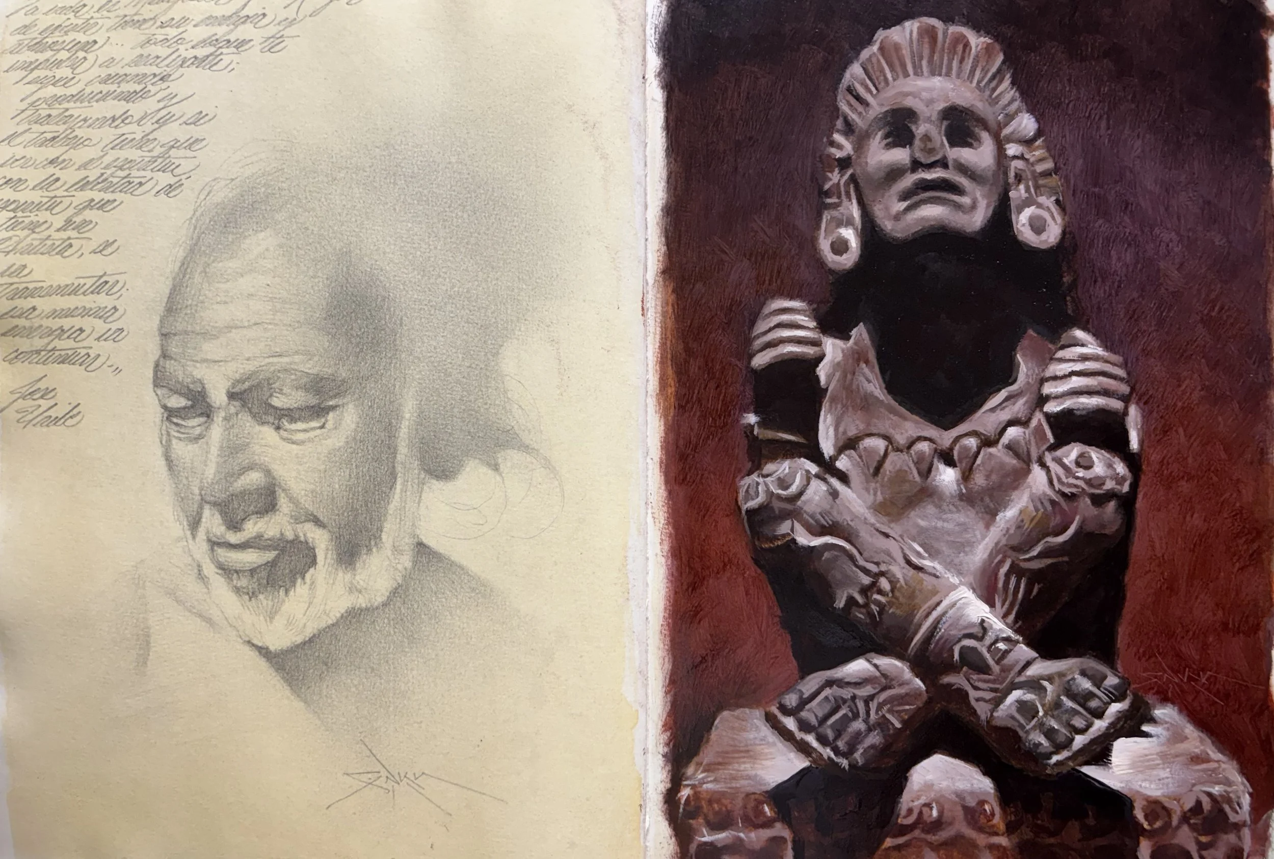 …mixed media on paper, 11.5” x 16”), 2025