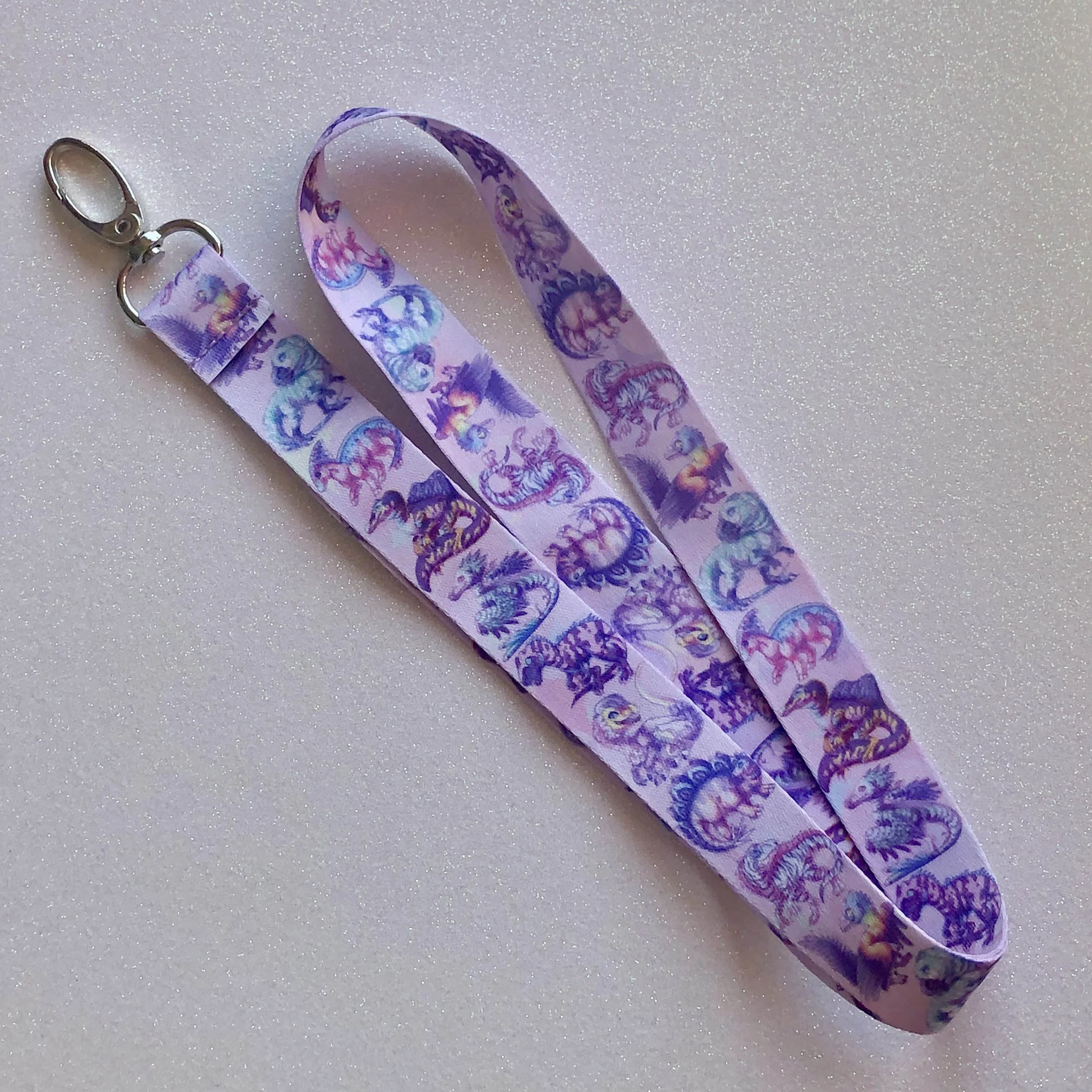 Pastel Dinosaur Lanyard