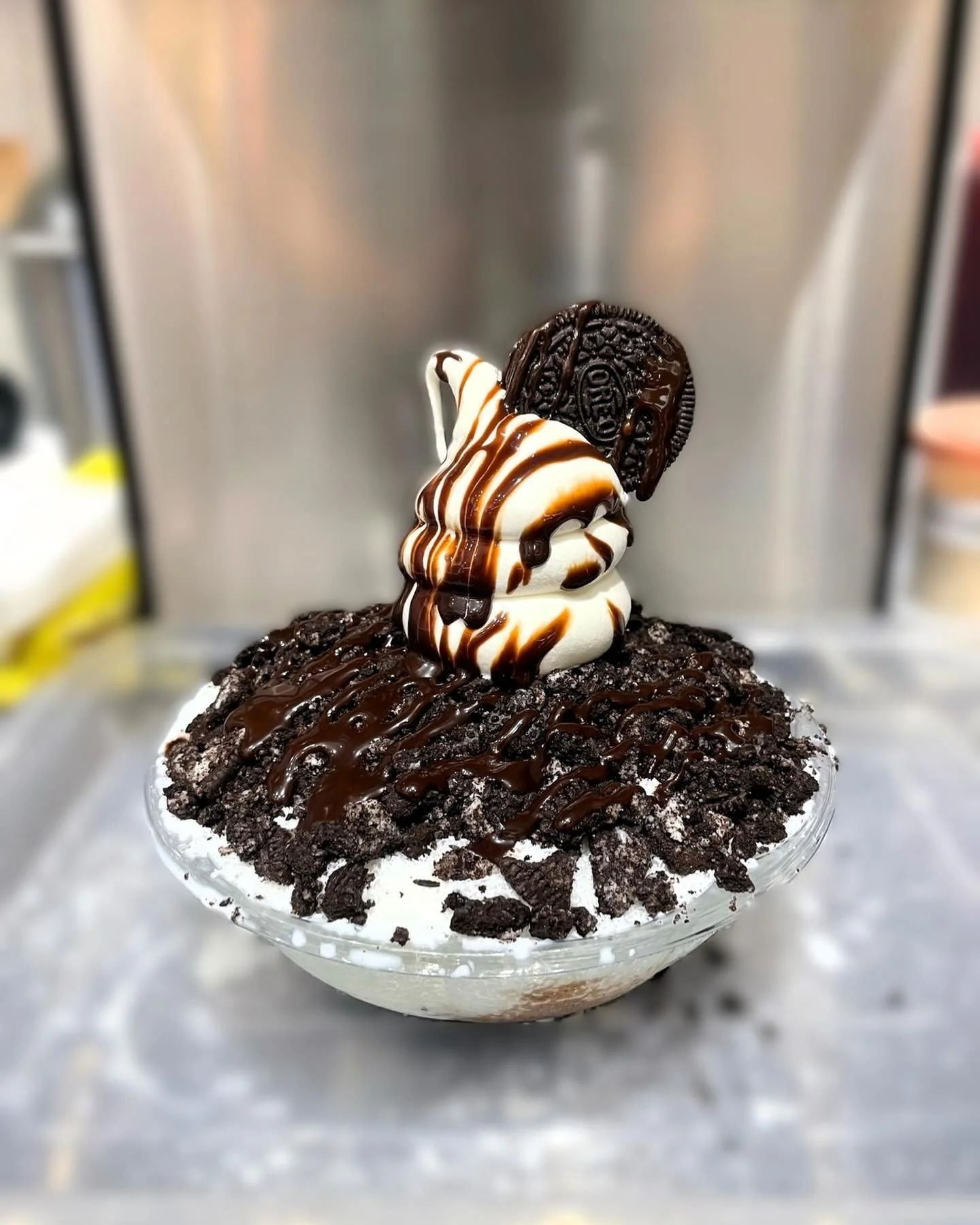 Milk + Oreo = Oreo snow bowl

#softer #icecream #taiyaki #anchorage #alaska #oreo #simplemath