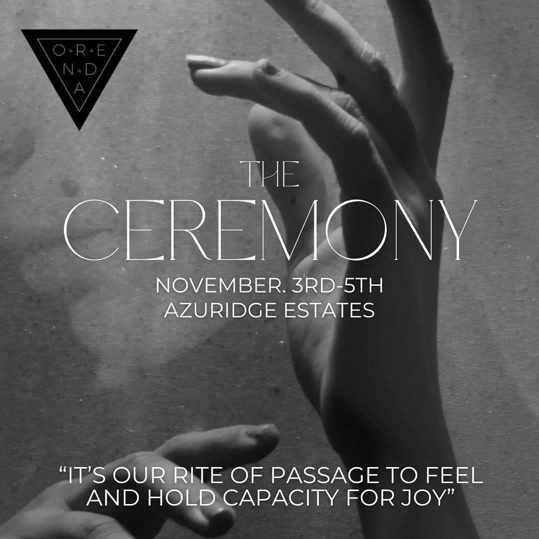 //ORENDA Women&rsquo;s Immersion 2024//
.
The Ceremony- &ldquo;It&rsquo;s our Rite of Passage to Feel and hold Capacity for JOY &ldquo;
.
The Ceremony is more than a retreat; it's a sanctuary for those ready to explore new capacities for joy, to let 