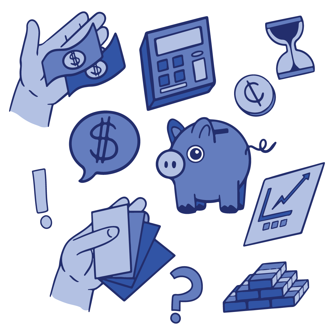 Teen Finance Pattern Illustrations | Illustrator | Procreate | 2023