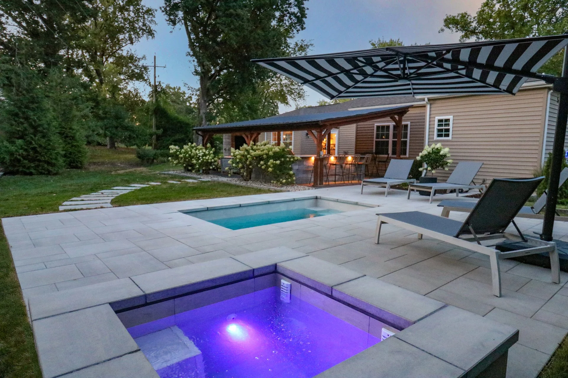 [dual-pools][fitness-wellness]FLUSH PLUNGE POOL, RAISED COLD PLUNGE, AND SAUNA FOR WELLNESS, RELAXATION, AND BACKYARD ENTERTAINING





    

Is this conversation helpful so far?