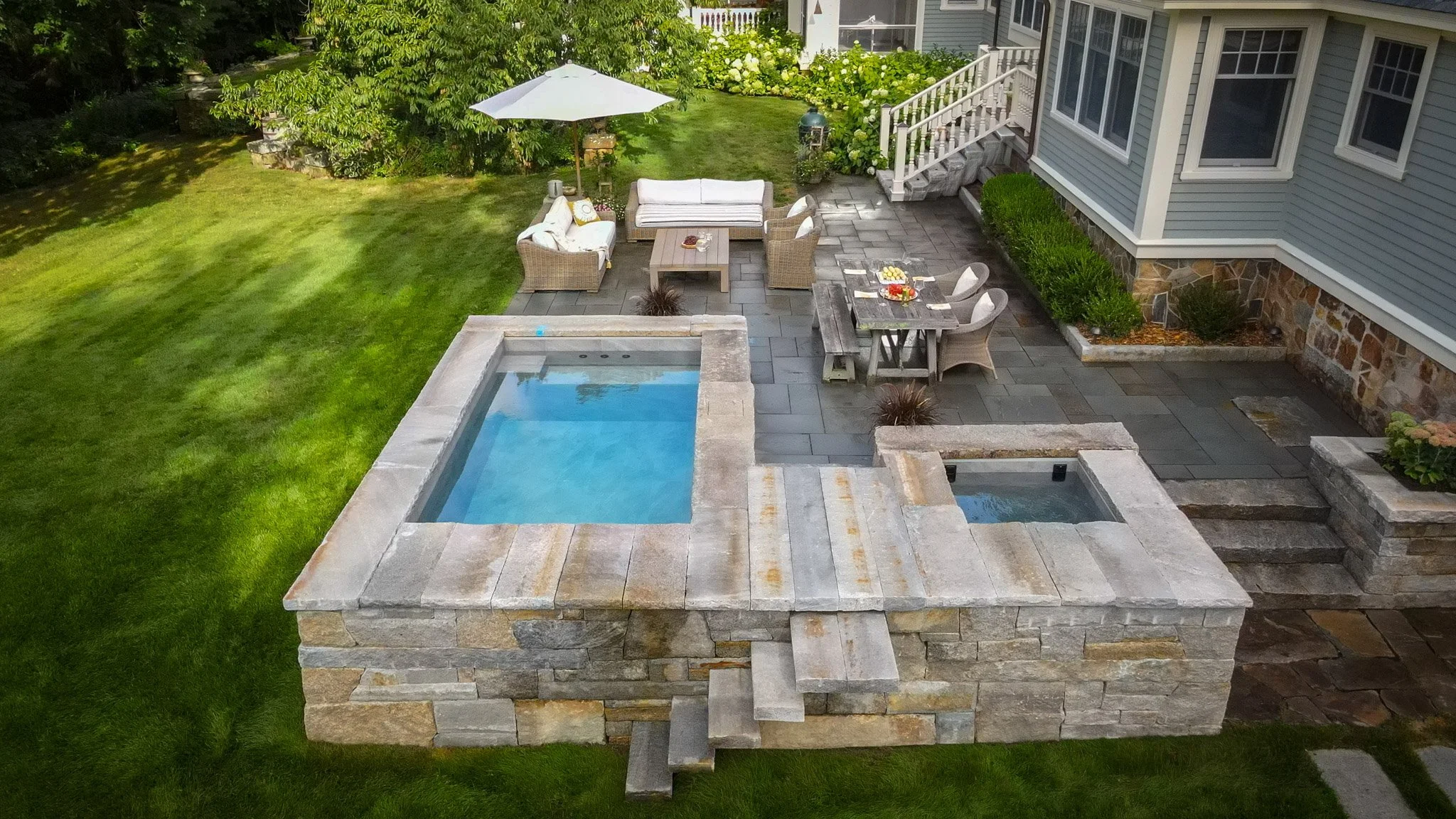 AS SEEN IN NORTHSHORE HOME MAGAZINE, COLD AND FULL PLUNGE AT A HISTORIC HOME