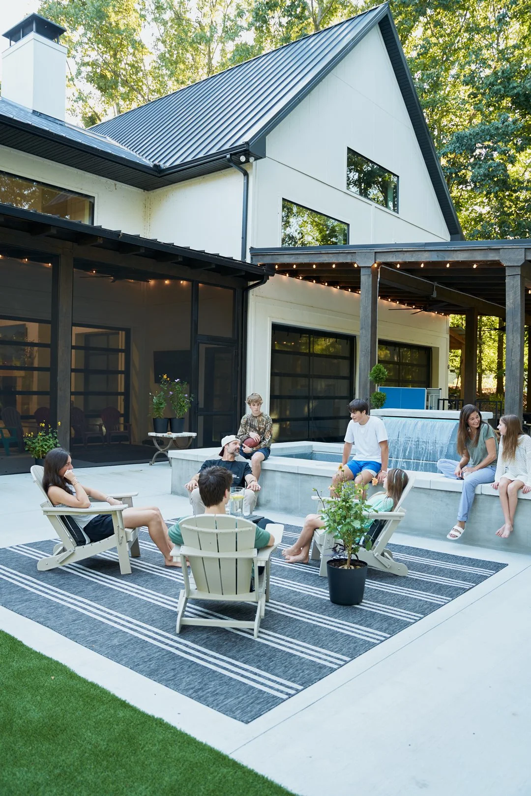WALKER HAYES FAMILY ENJOYING THEIR BACKYARD AROUND THEIR YEAR ROUND POOL