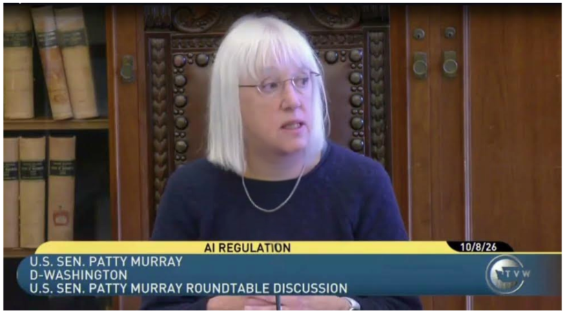 Sen. Patty Murray hosts Transparency Coalition for AI policy talk, predicts federal action in 2027