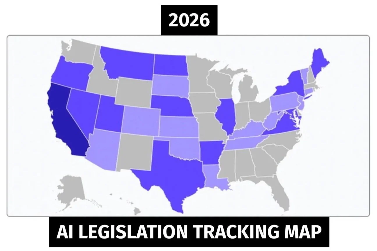 AI Legislation Tracker Map: Bills in play in 2026