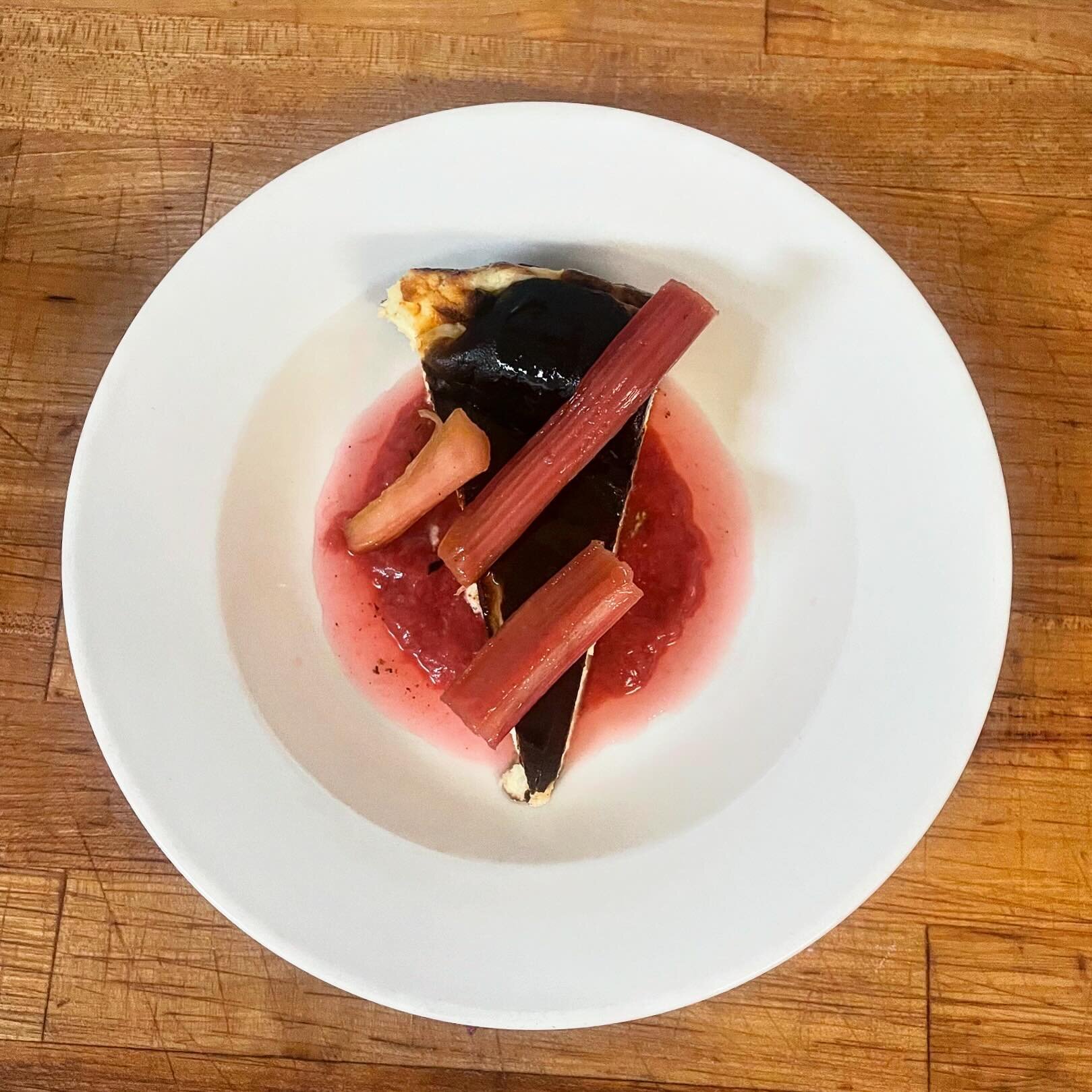 Seating 4-10 tonight!

📸 our Basque Cheesecake gets a spring update today with Veracruz vanilla bean poached rhubarb &amp; citrus rhubarb compote 👩🏻&zwj;🍳 💋!

Plus rhubarb is showing up in a new cocktail &amp; we have a couple of old Party Bar c