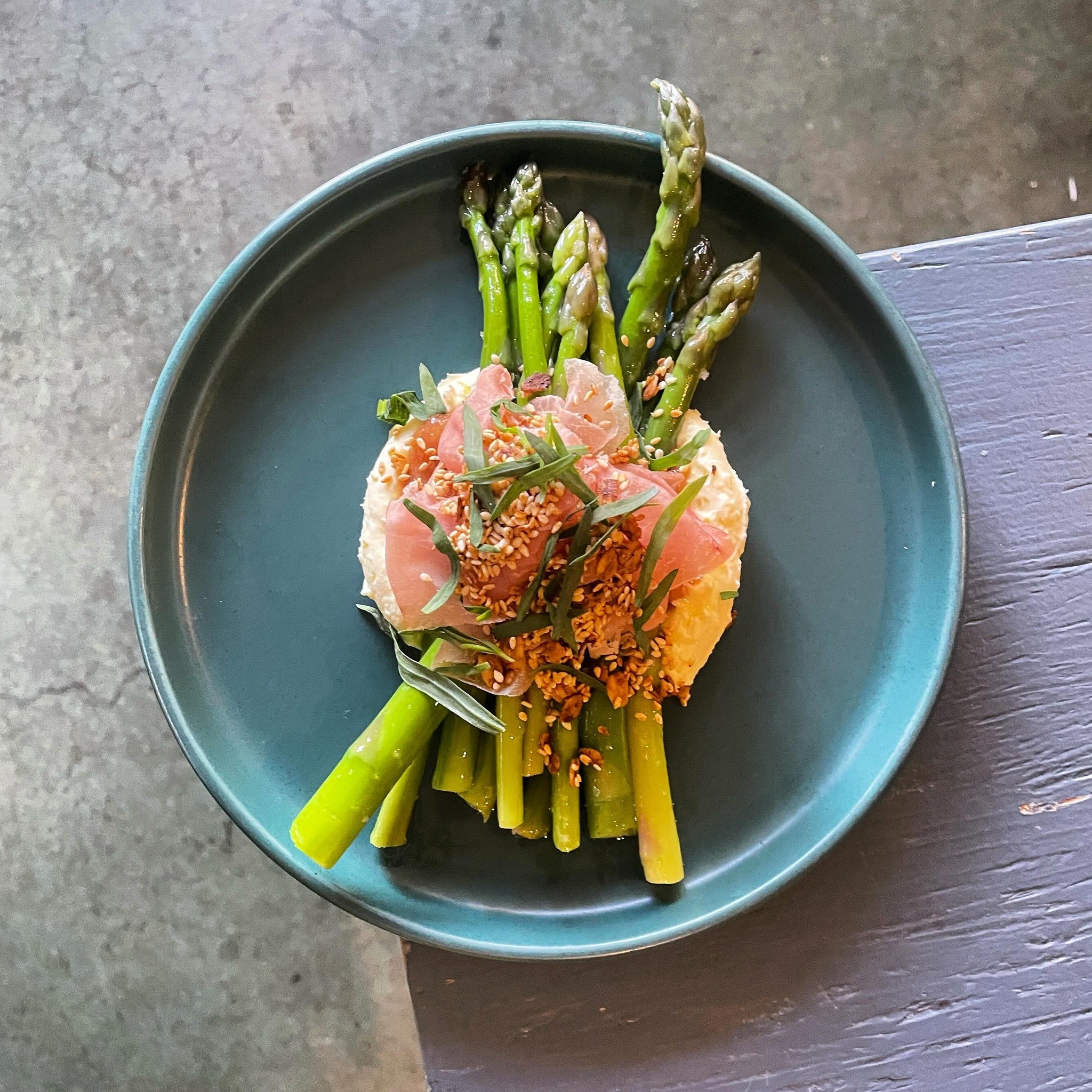 Seating 4-9 Sundays 🌞!

📸 Asparagus time of year is one of the best 🎍!
Ours is perfectly blanched with Parmesan pudding, orange rhubarb marmalade, brown butter sesame granola, &amp; tarragon. 

If you&rsquo;re celebrating Mother&rsquo;s Day with u