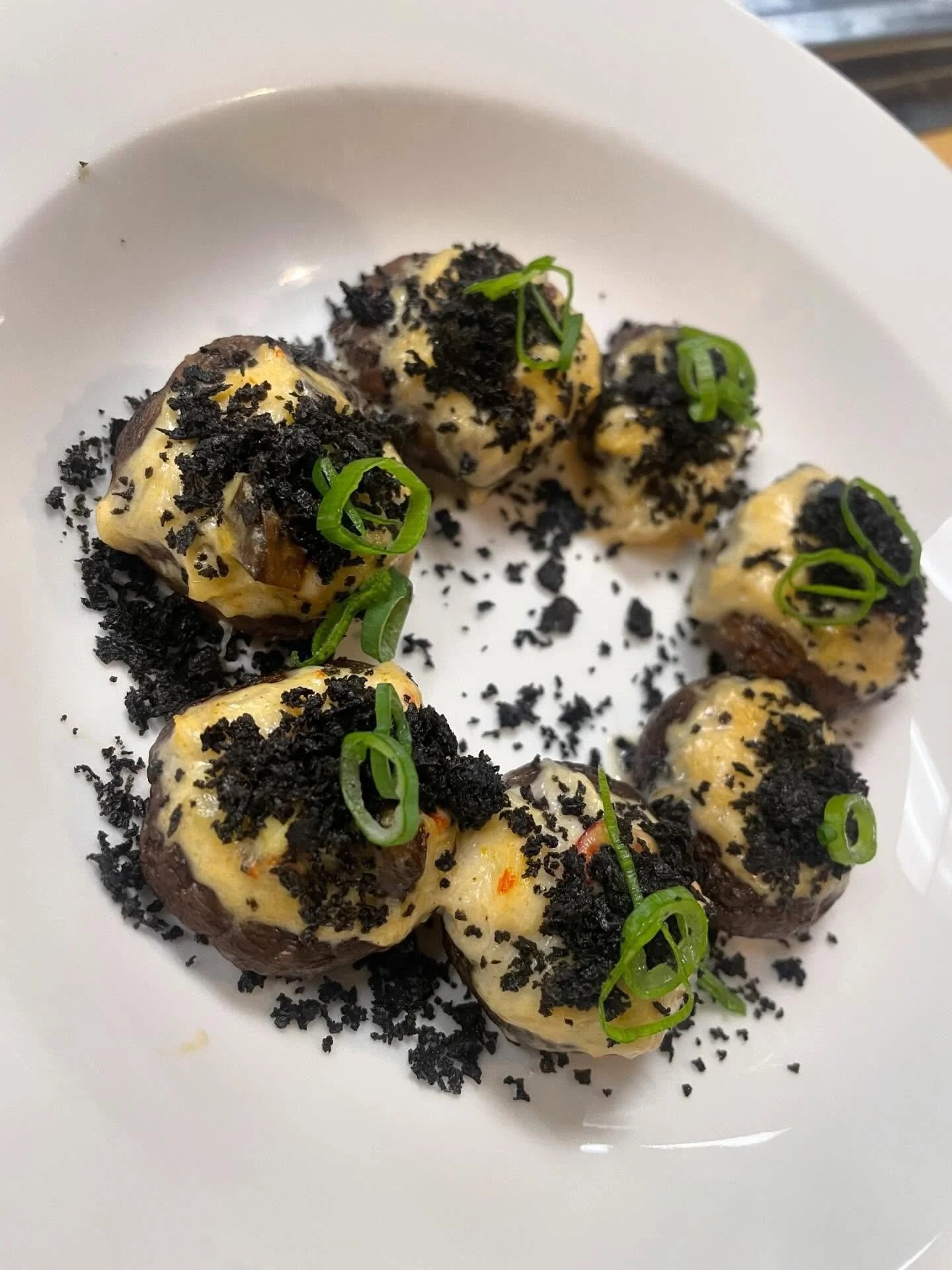 We&rsquo;re back today with our hot Dungeness crab dip stuffed mushrooms on special 🥳