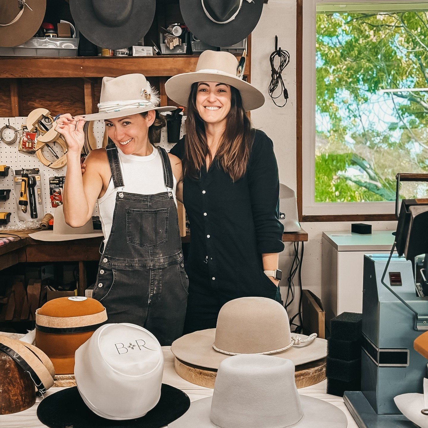 We had absolutely no fun in our shop today taking our raw hat bodies and blocking, shaping, sanding and ironing them for our hat line. #ourhappyplace #inthehatshop #handmadehats #brimroadhats