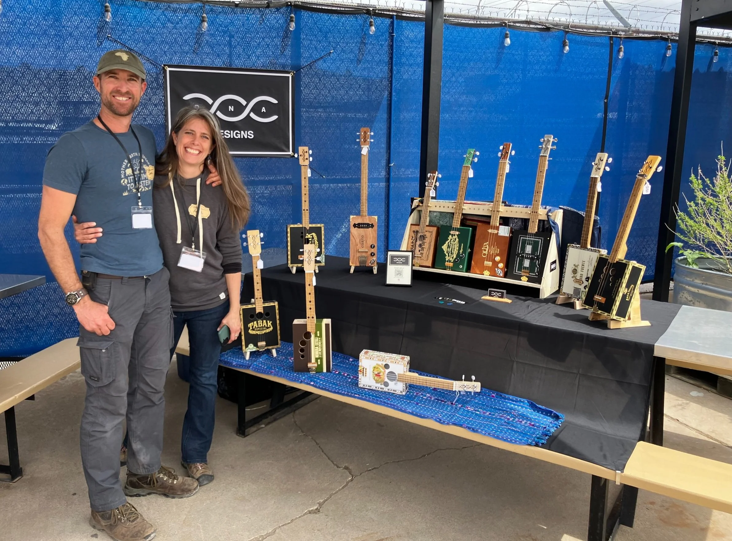 DNA Designs debuted their unique cigar box guitars and ukes.