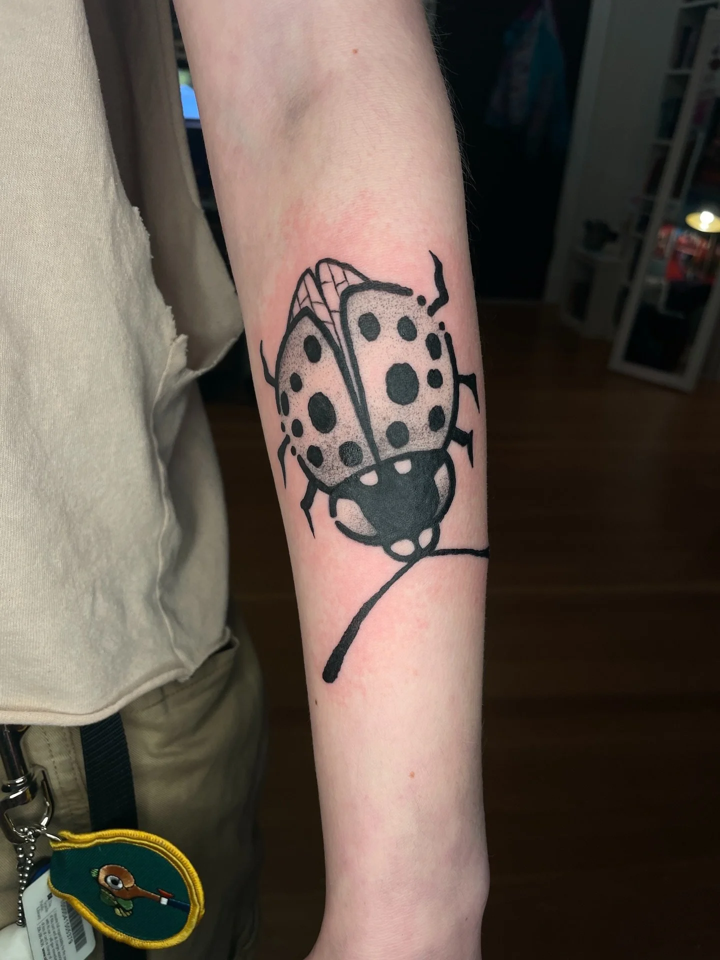 Lady bug from my flash for Aidan. LOOOOVE seeing this lil guy done so big!