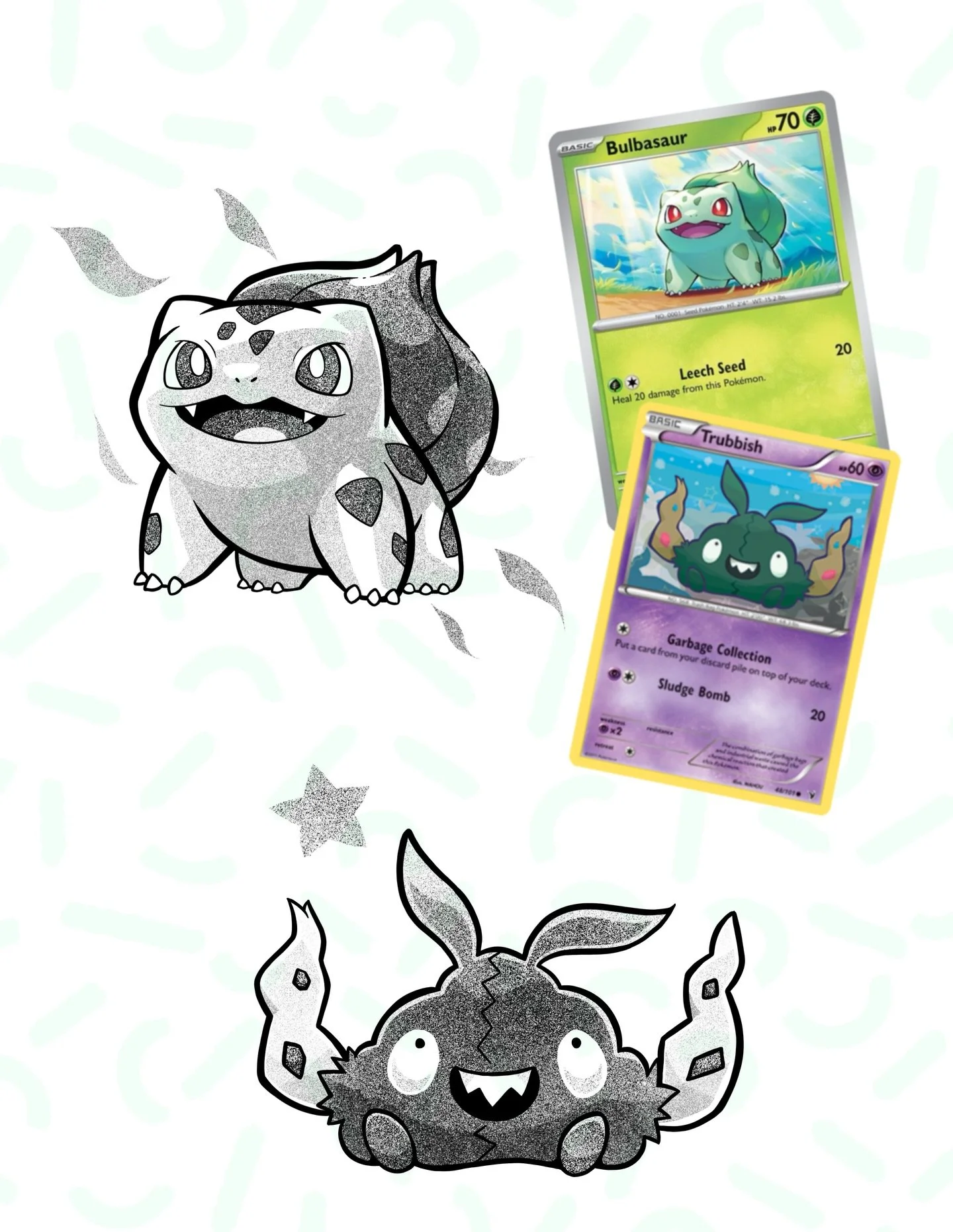 Pok&eacute;mon Card Tattoos! Send me a Pok&eacute;mon card and I'll make a tattoo design of it.
Fill out the booking form in my bio if interested :)