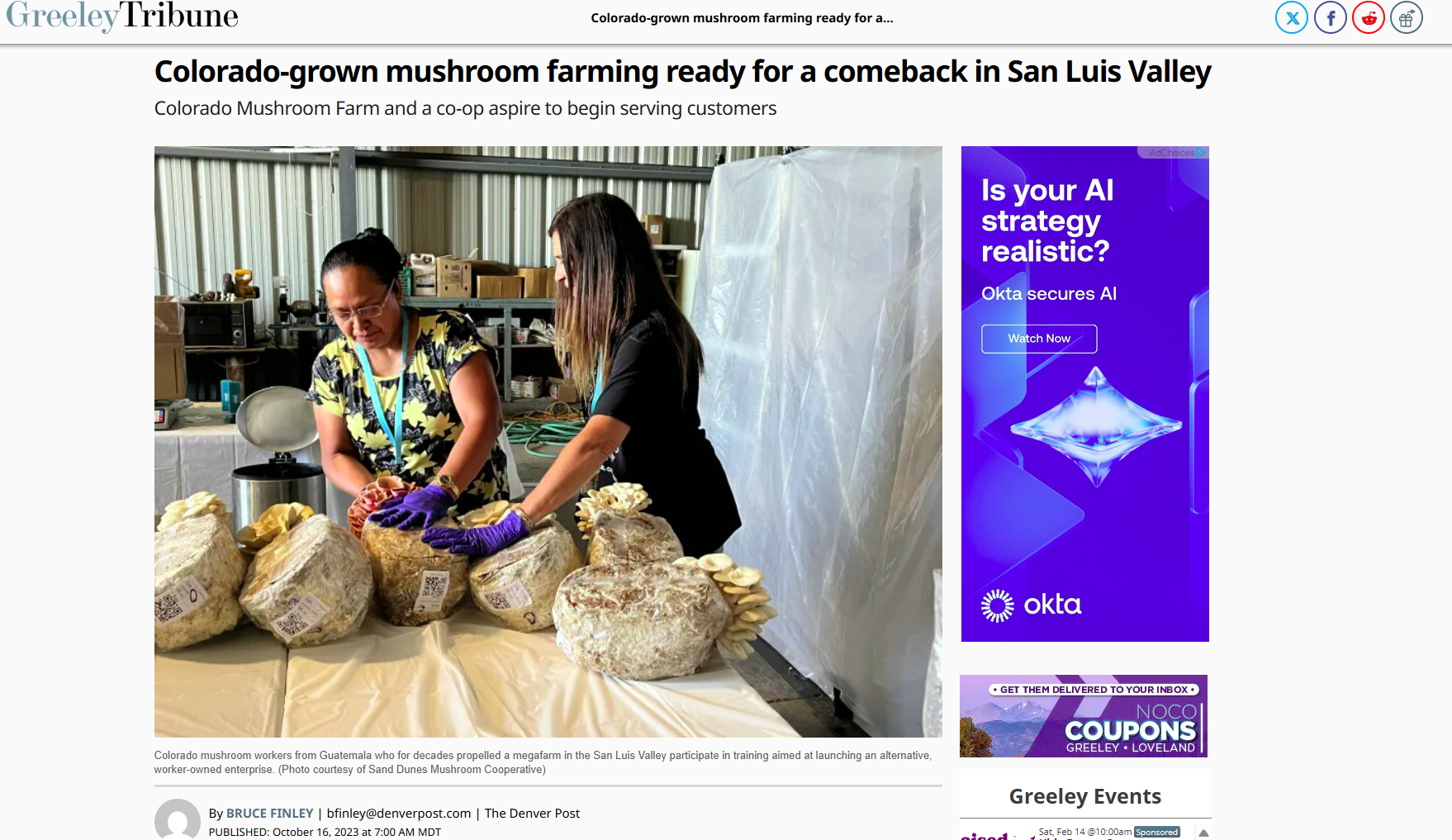 Greeley Tribune Article